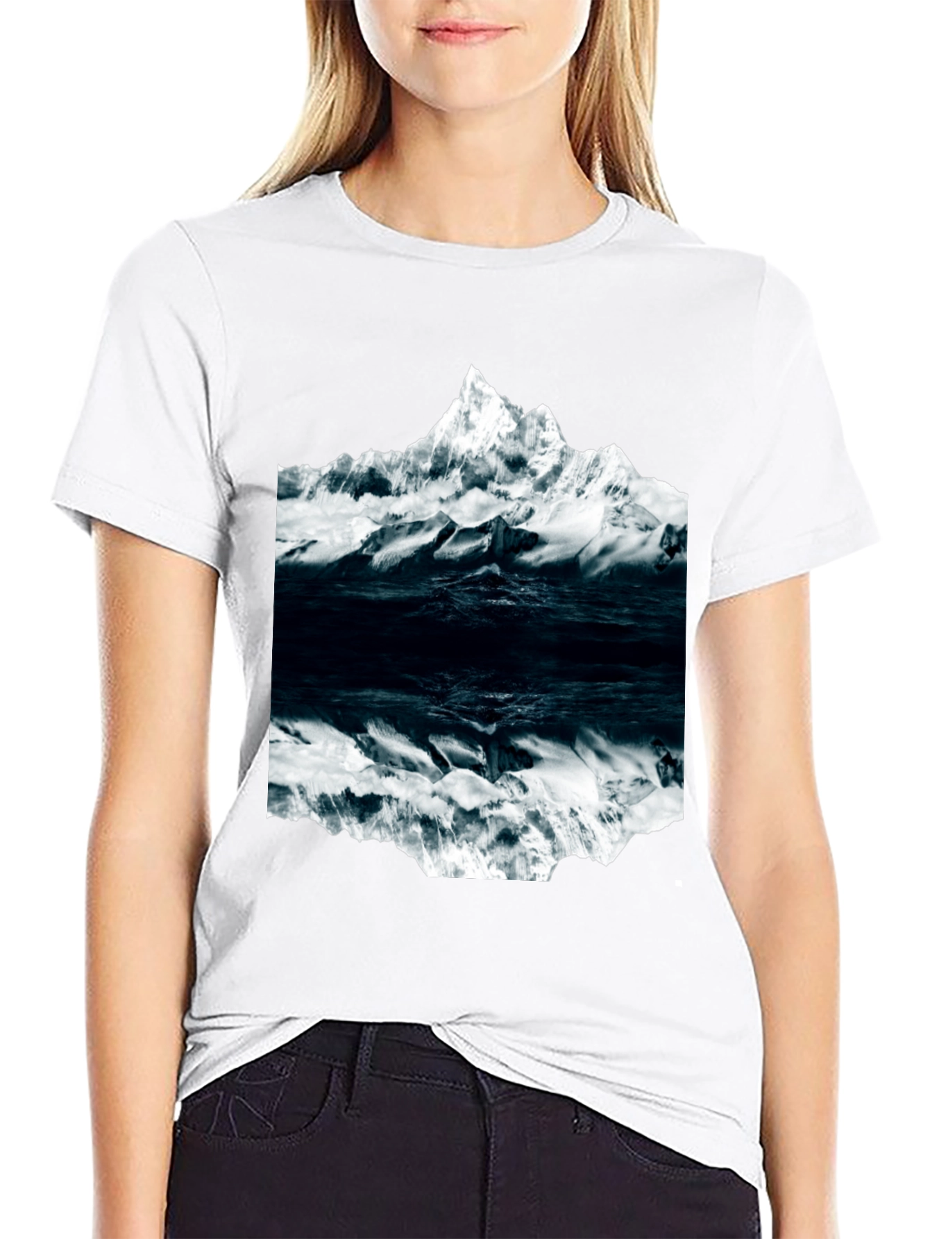 Mountain Reflection Graphic Tee - Soft Cotton