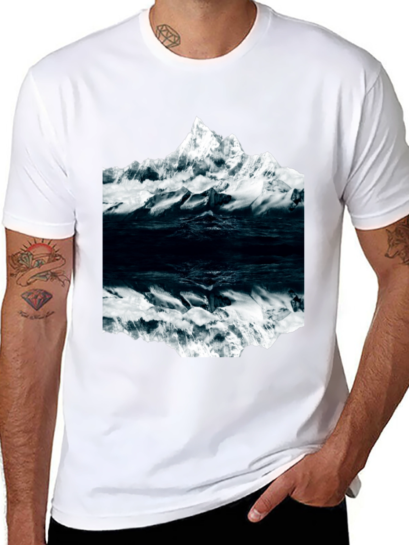 Mountain Reflection Graphic Tee - Soft Cotton