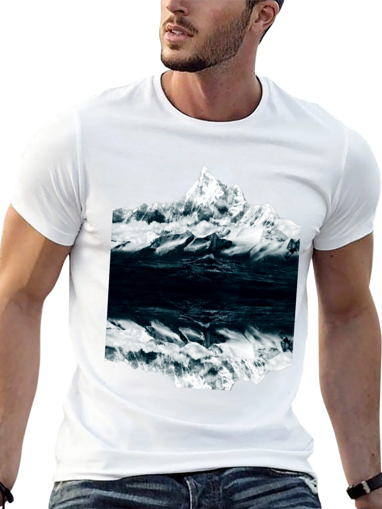 Mountain Reflection Graphic Tee - Soft Cotton