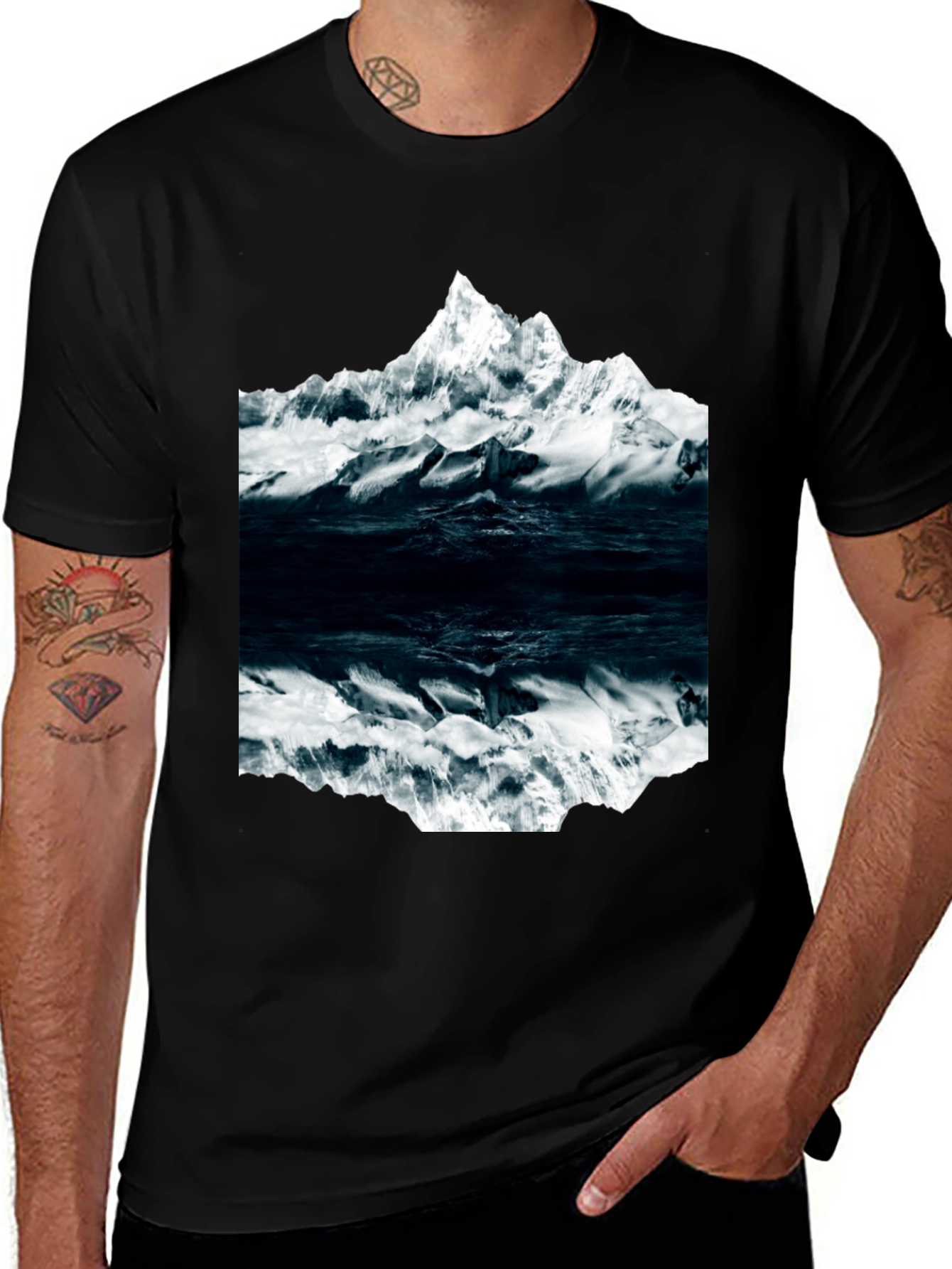 Mountain Reflection Graphic Tee - Soft Cotton