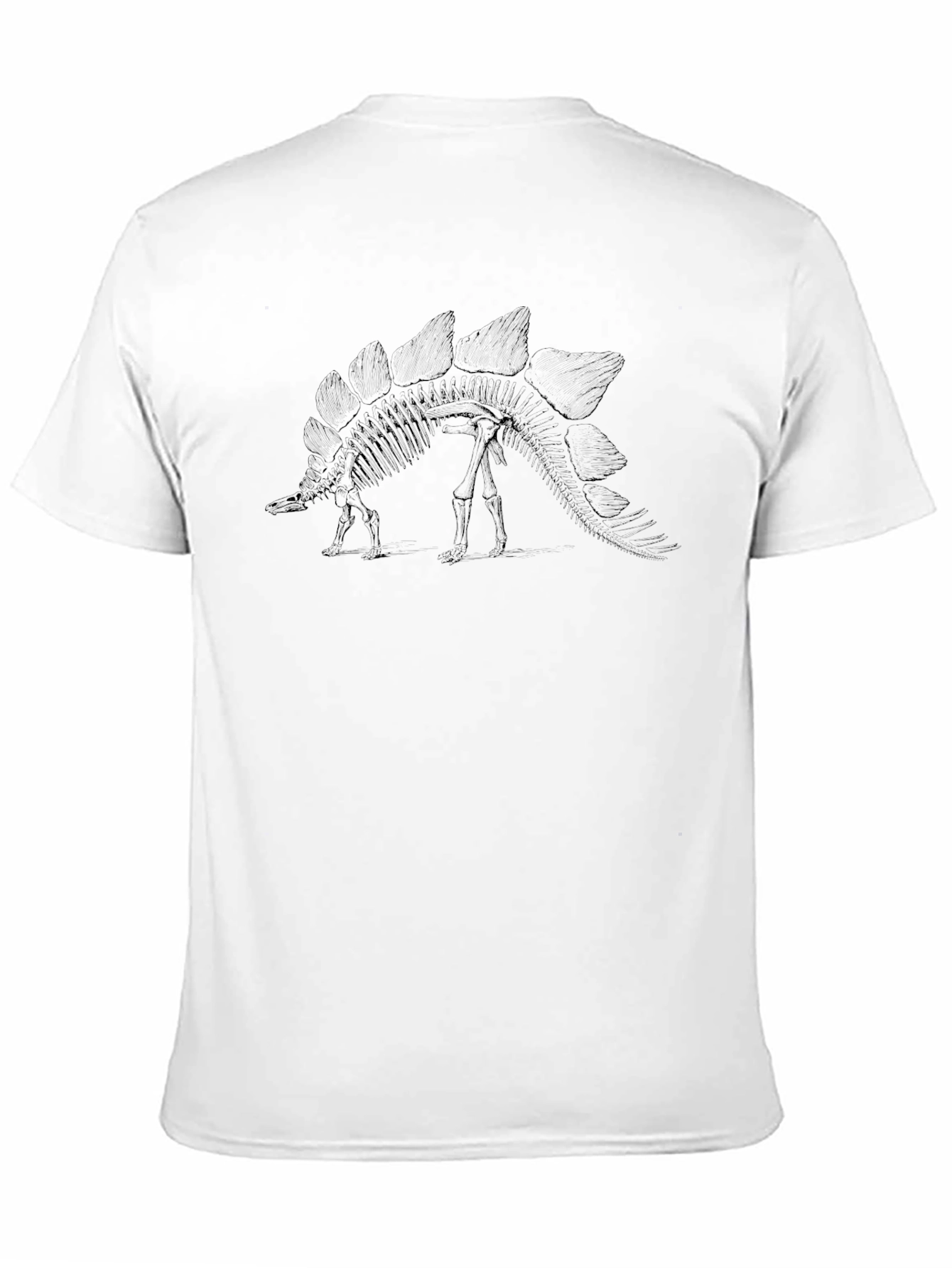 Stegosaurus Skeleton Graphic Tee - Black