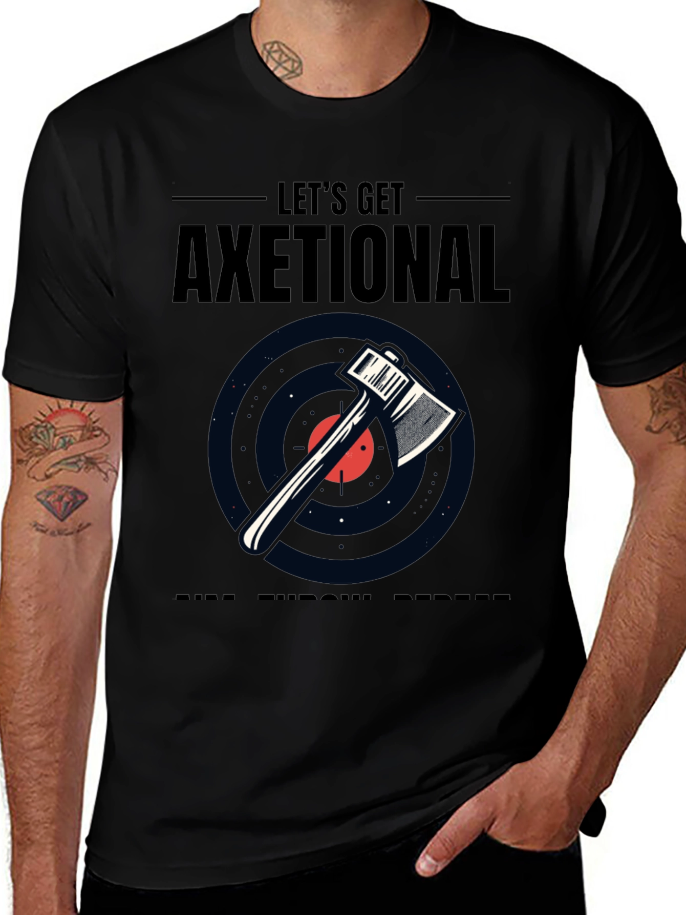 Lets Get Axetional Black Graphic Tee