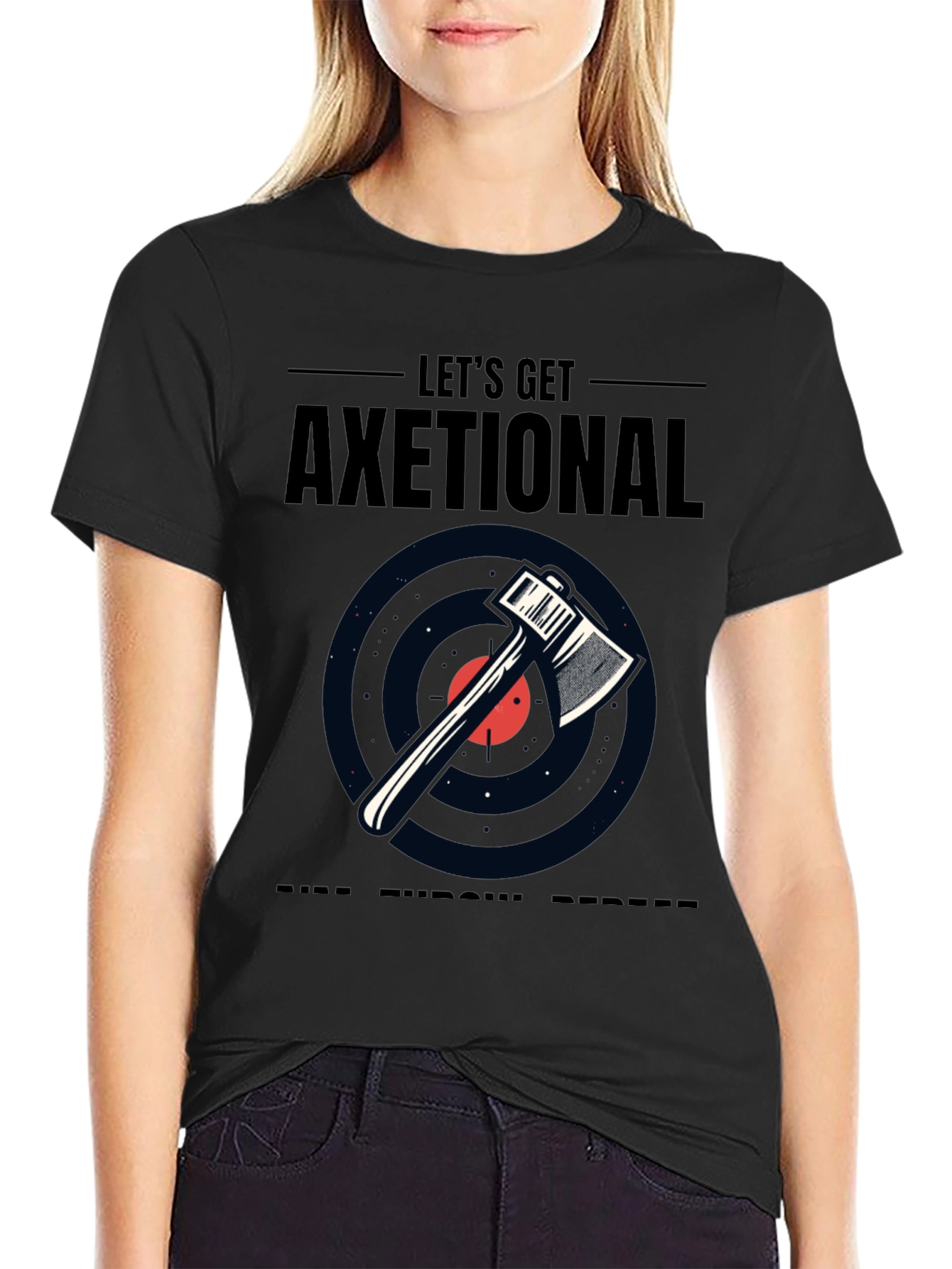 Lets Get Axetional Black Graphic Tee
