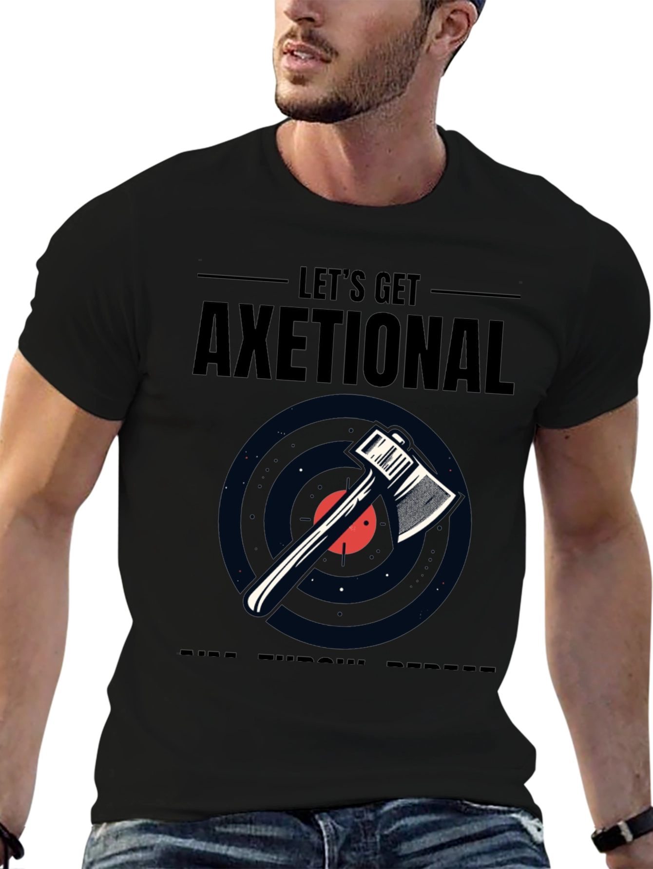 Lets Get Axetional Black Graphic Tee