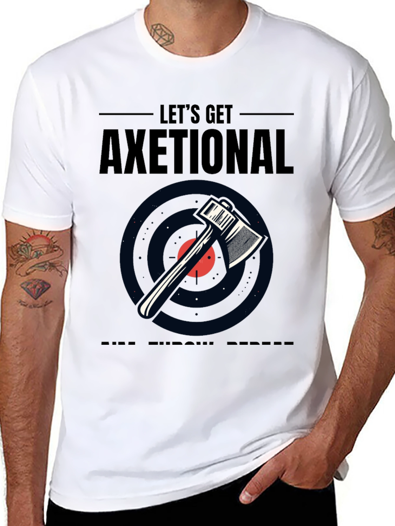 Lets Get Axetional Black Graphic Tee