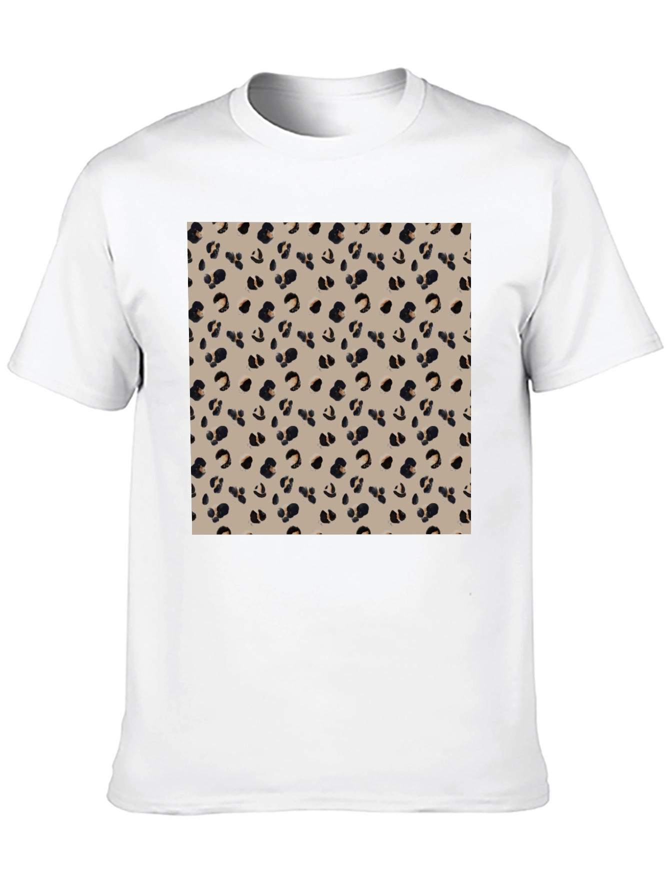 Stylish Leopard Print T-Shirt - Black