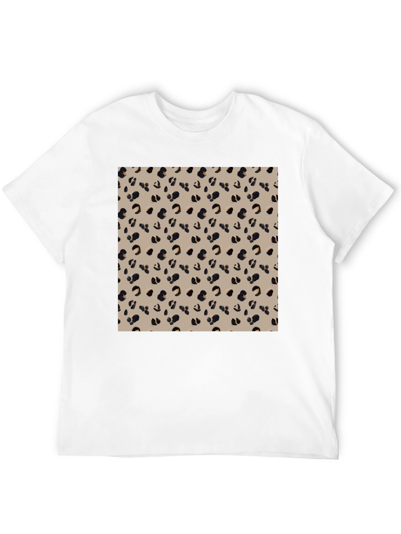 Stylish Leopard Print T-Shirt - Black
