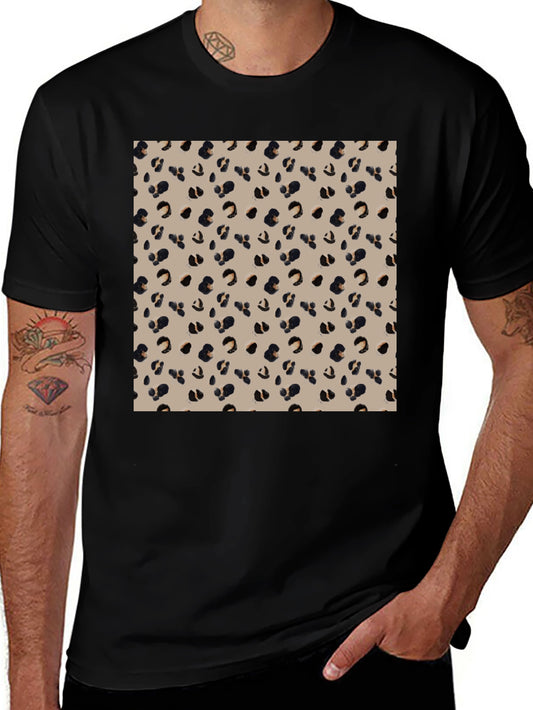 Stylish Leopard Print T-Shirt - Black
