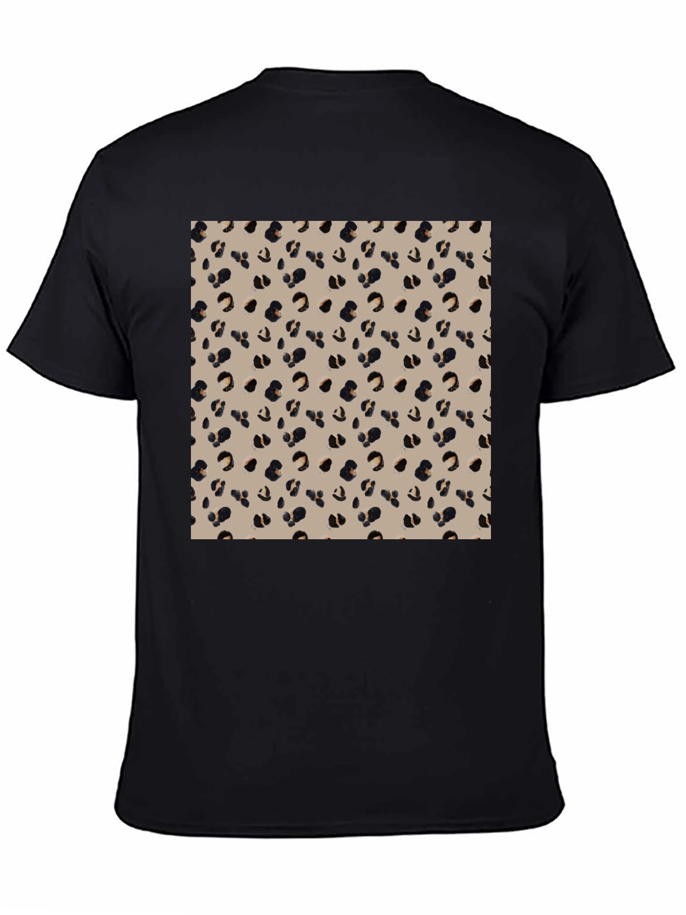 Stylish Leopard Print T-Shirt - Black