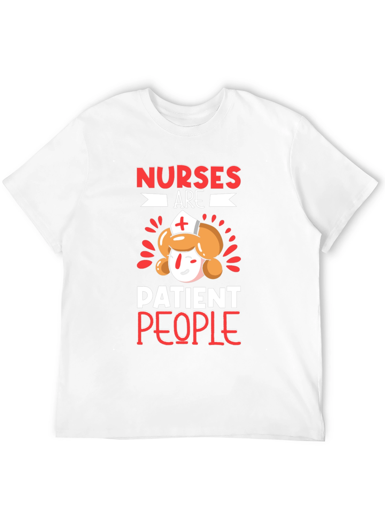 Nurses Are Patient People Black Graphic T-Shirt