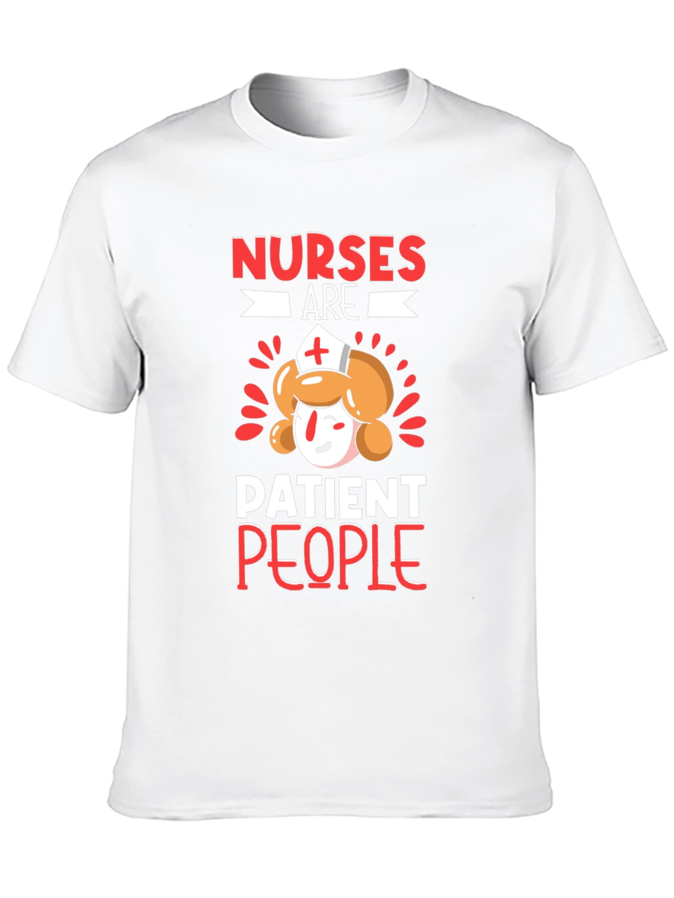 Nurses Are Patient People Black Graphic T-Shirt