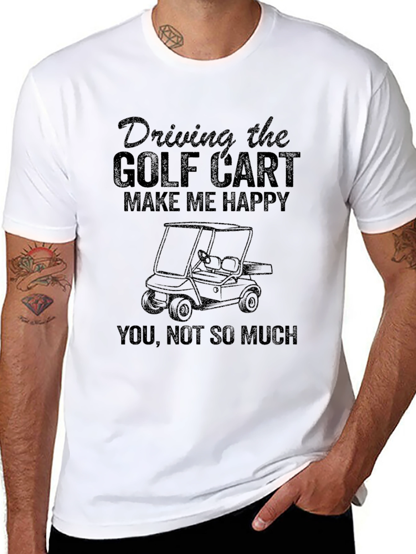 Golf Cart Makes Me Happy Tee