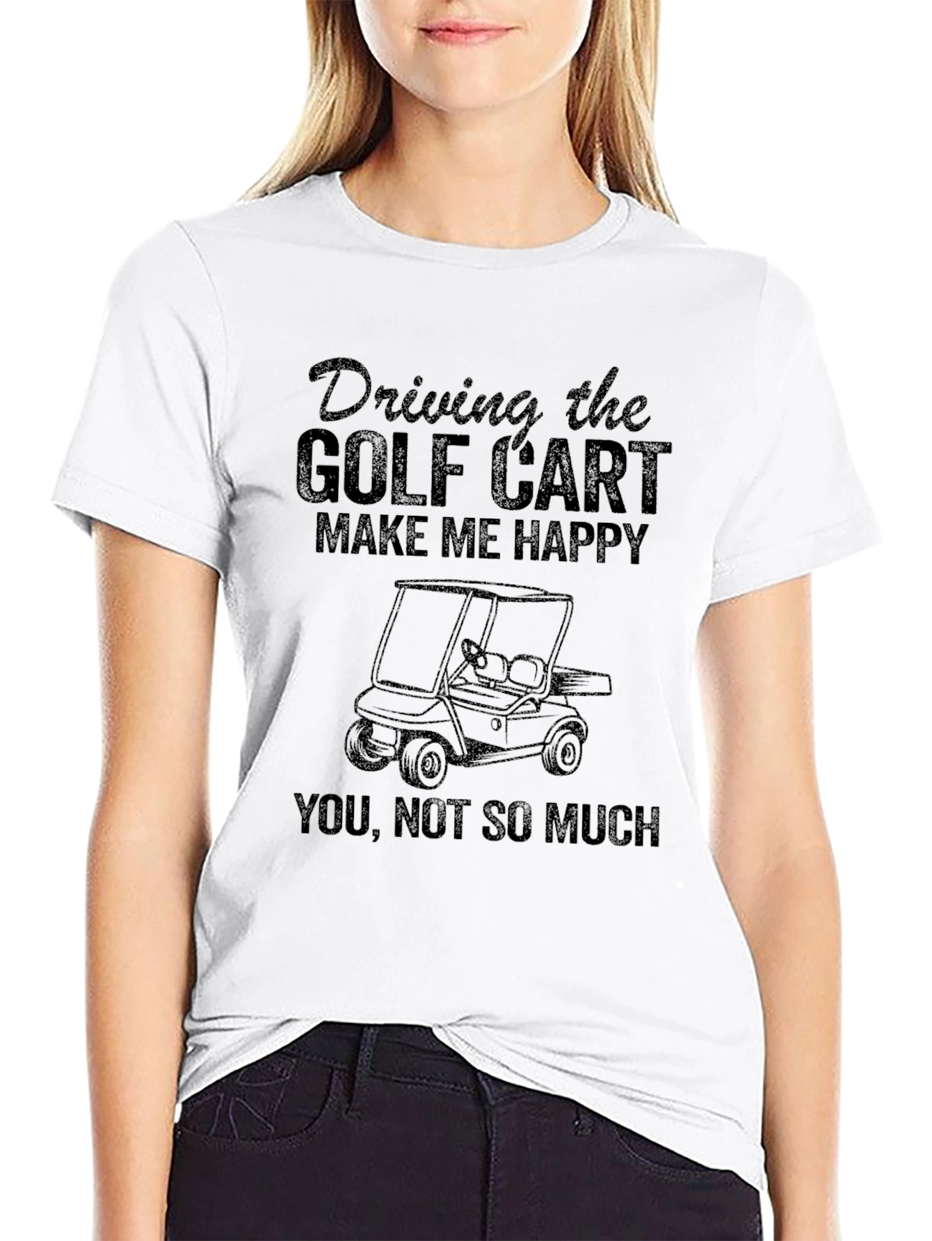 Golf Cart Makes Me Happy Tee