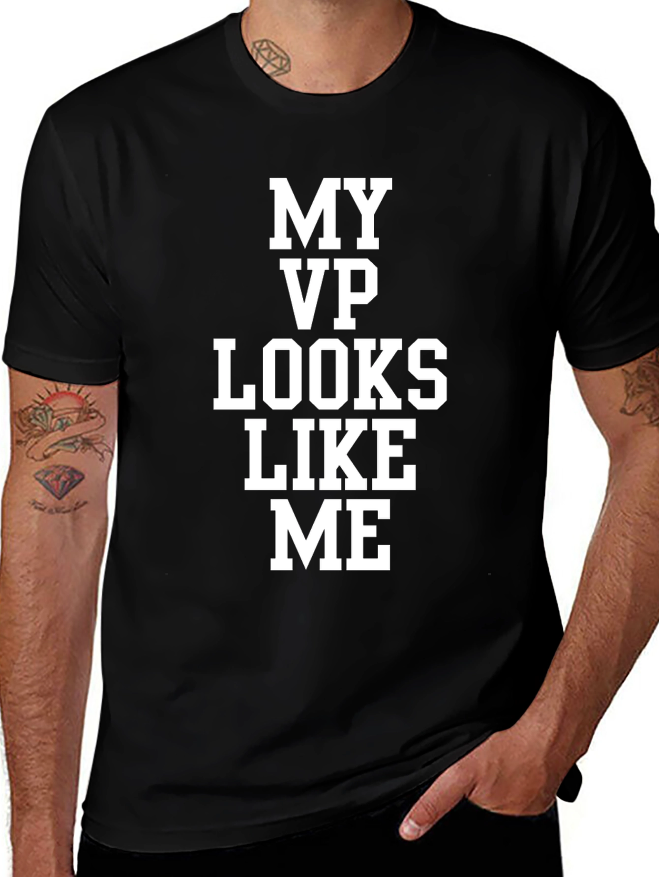 My VP Looks Like Me T-Shirt Black Cotton