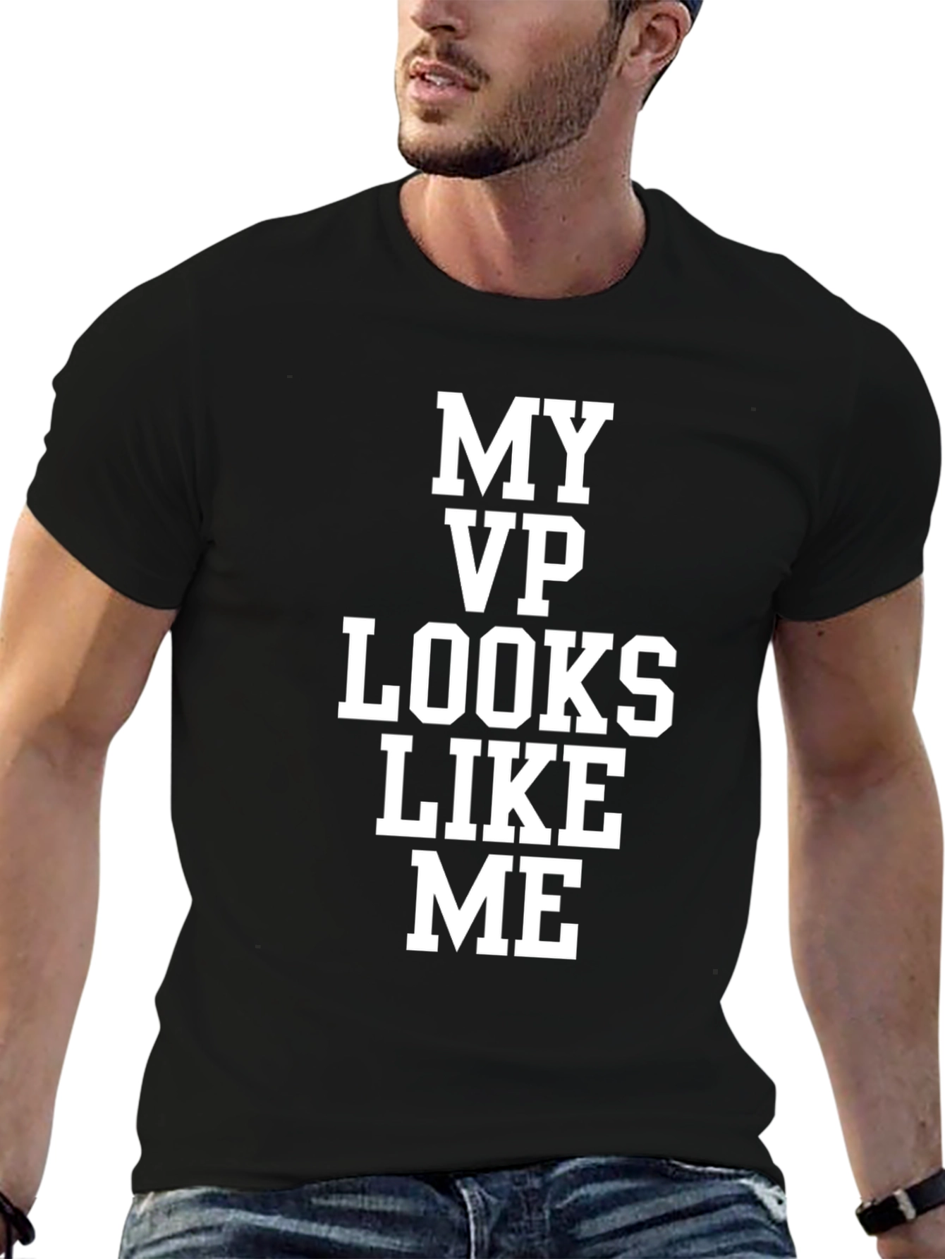 My VP Looks Like Me T-Shirt Black Cotton