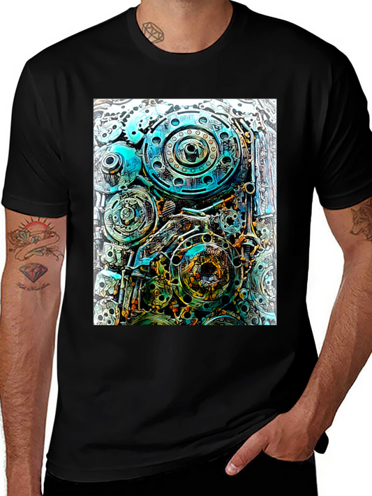 Steampunk Gear T-Shirt - Mechanical Design