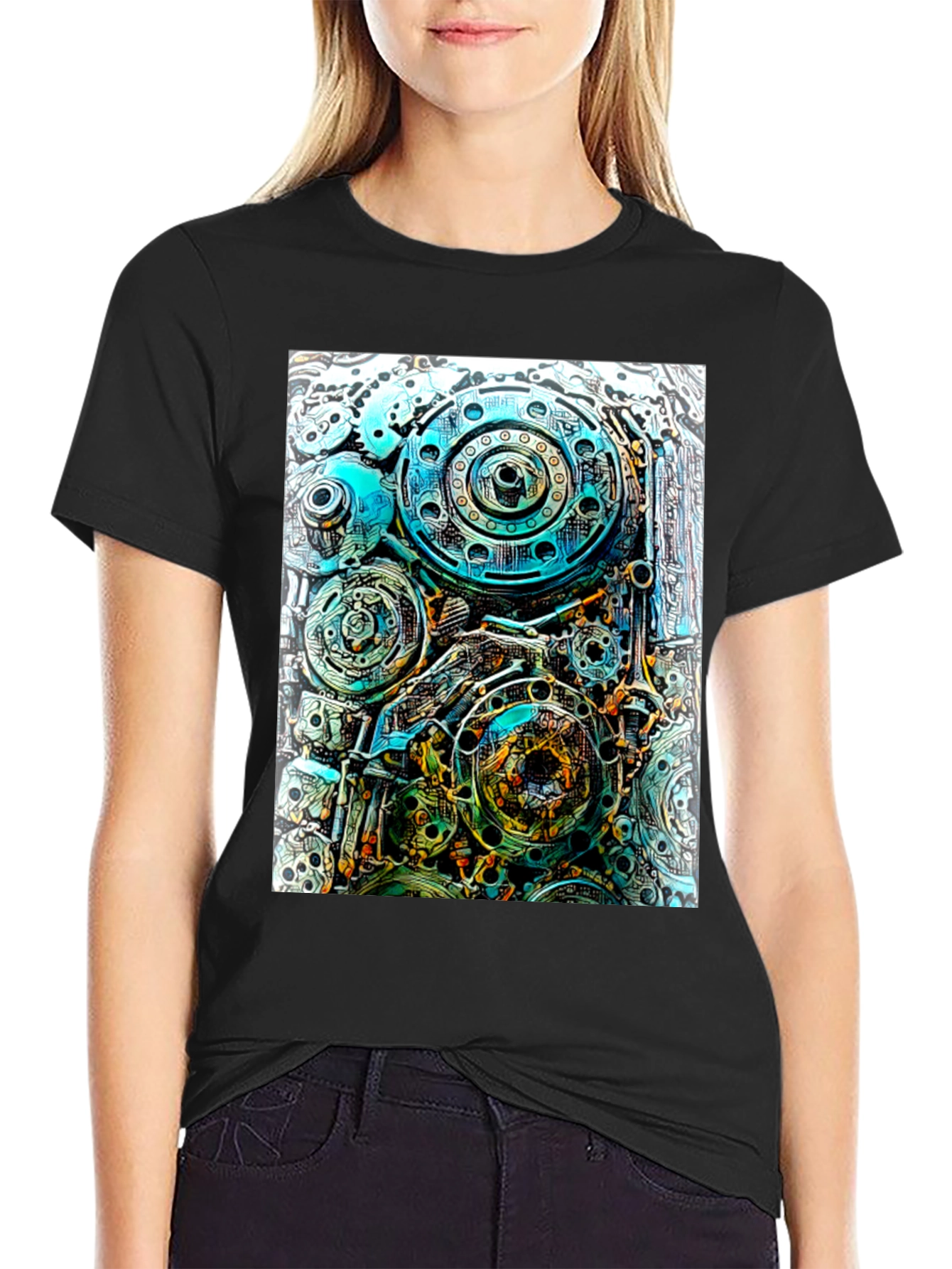 Steampunk Gear T-Shirt - Mechanical Design