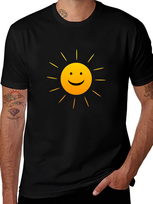 Sunny Smile Graphic Tee - Black Comfort Fit
