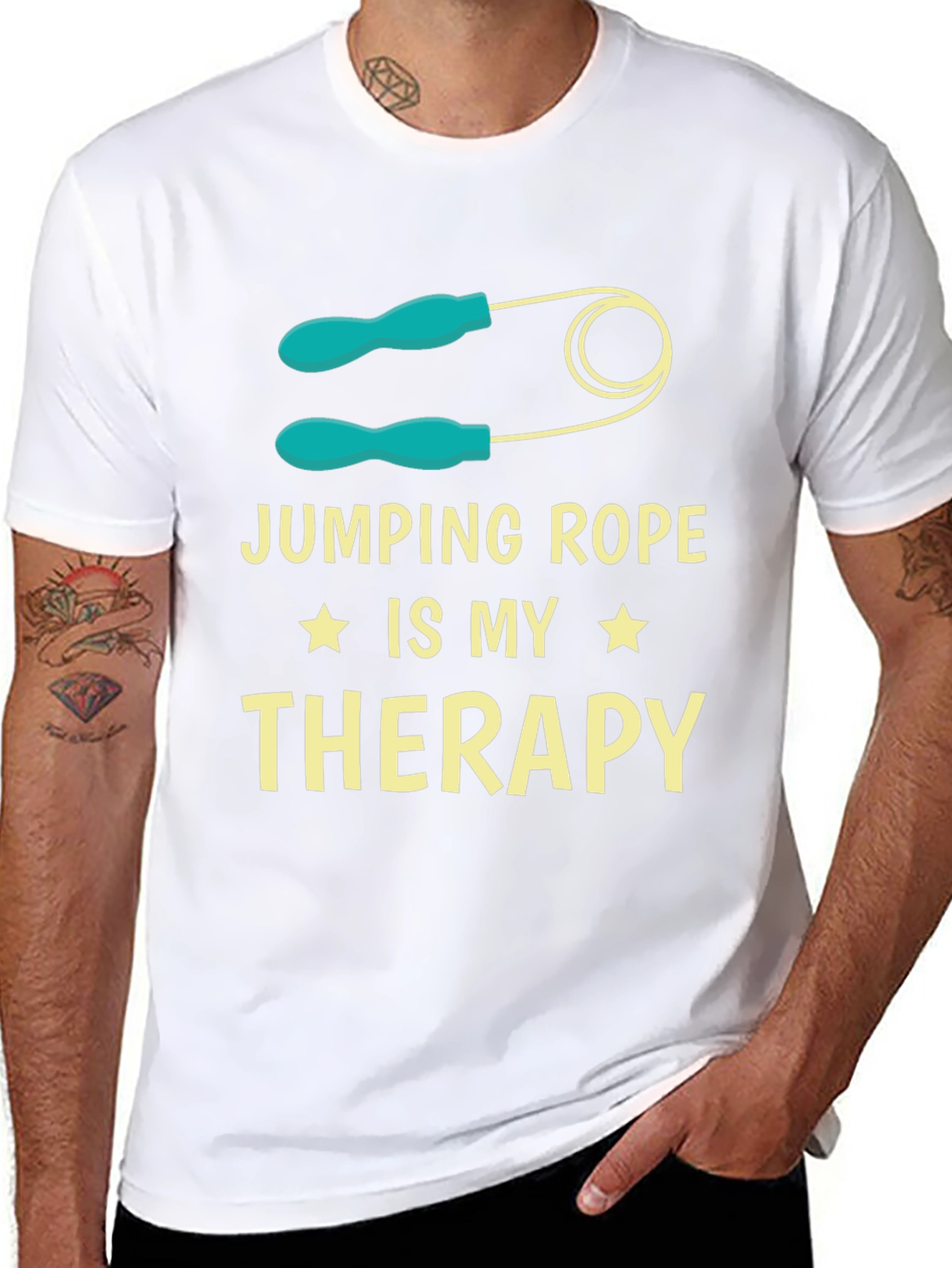Jumping Rope Therapy T-Shirt - Fitness Workout Tee