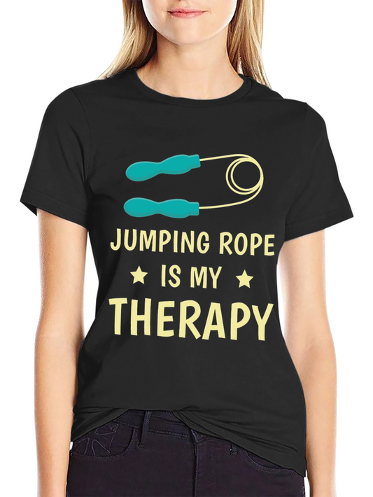 Jumping Rope Therapy T-Shirt - Fitness Workout Tee