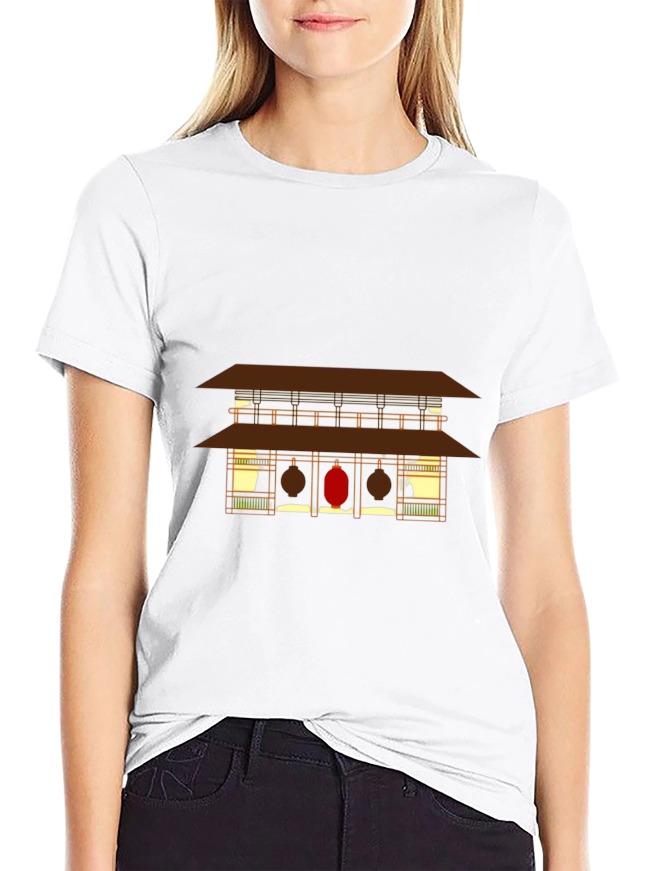 Japanese Building T-Shirt - Stylish Graphic Tee