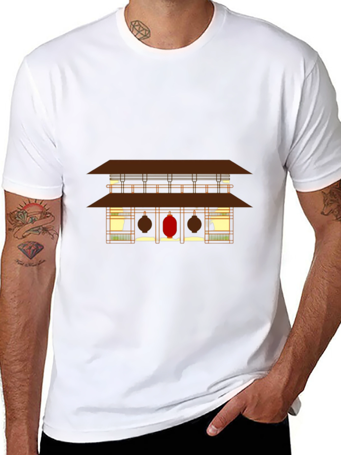 Japanese Building T-Shirt - Stylish Graphic Tee