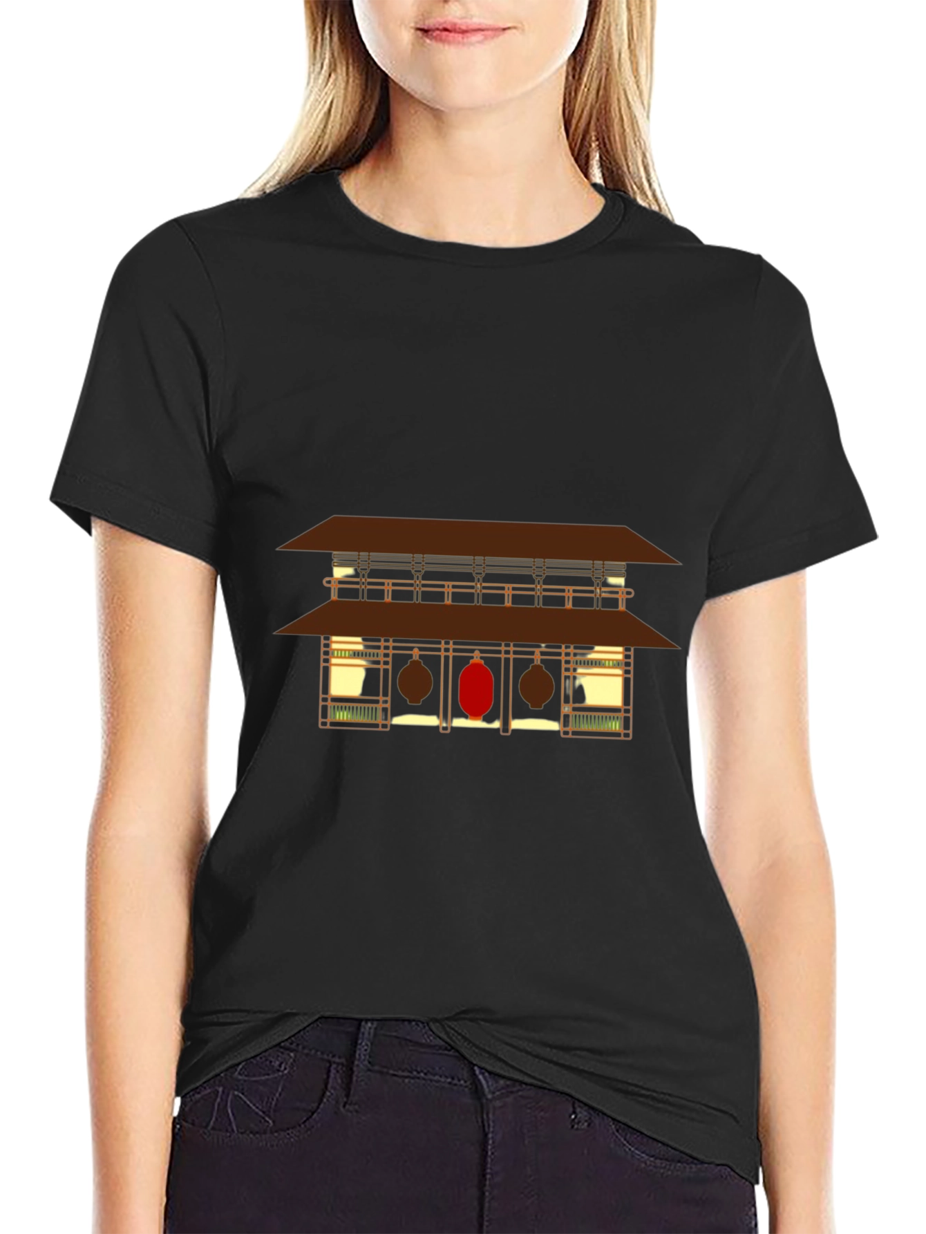 Japanese Building T-Shirt - Stylish Graphic Tee