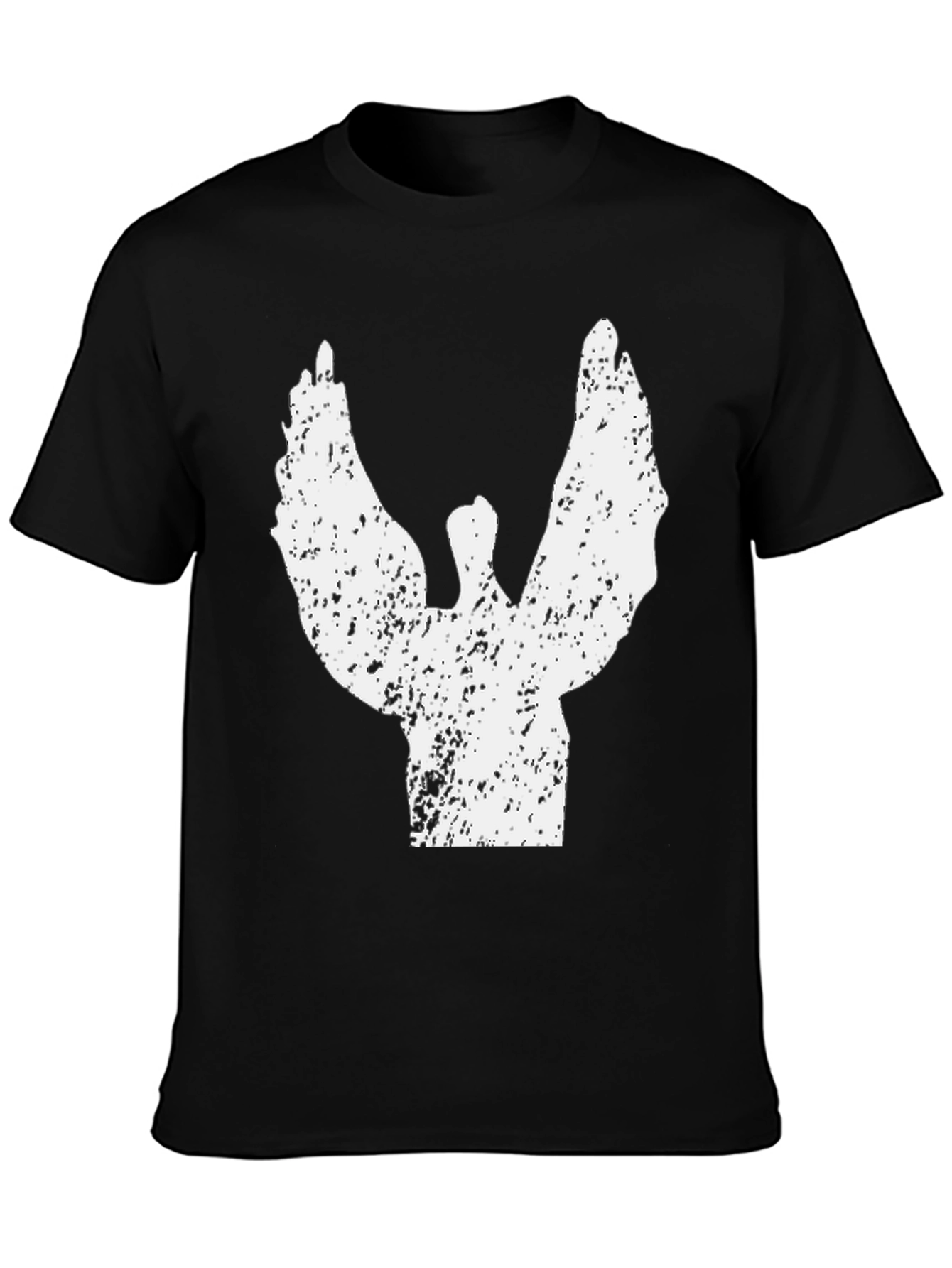 Angel Wings Graphic T-Shirt - Stylish Black Tee