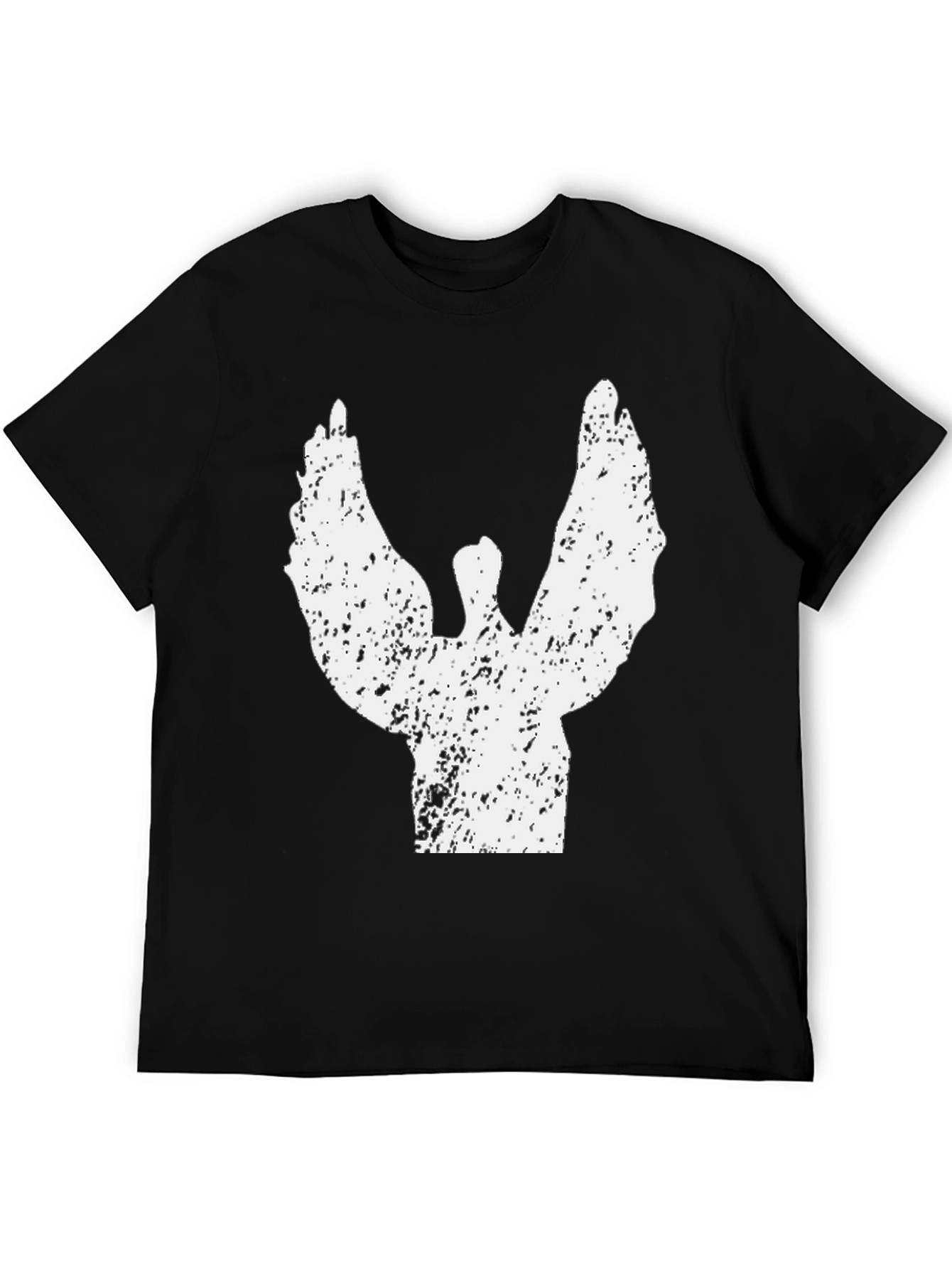 Angel Wings Graphic T-Shirt - Stylish Black Tee