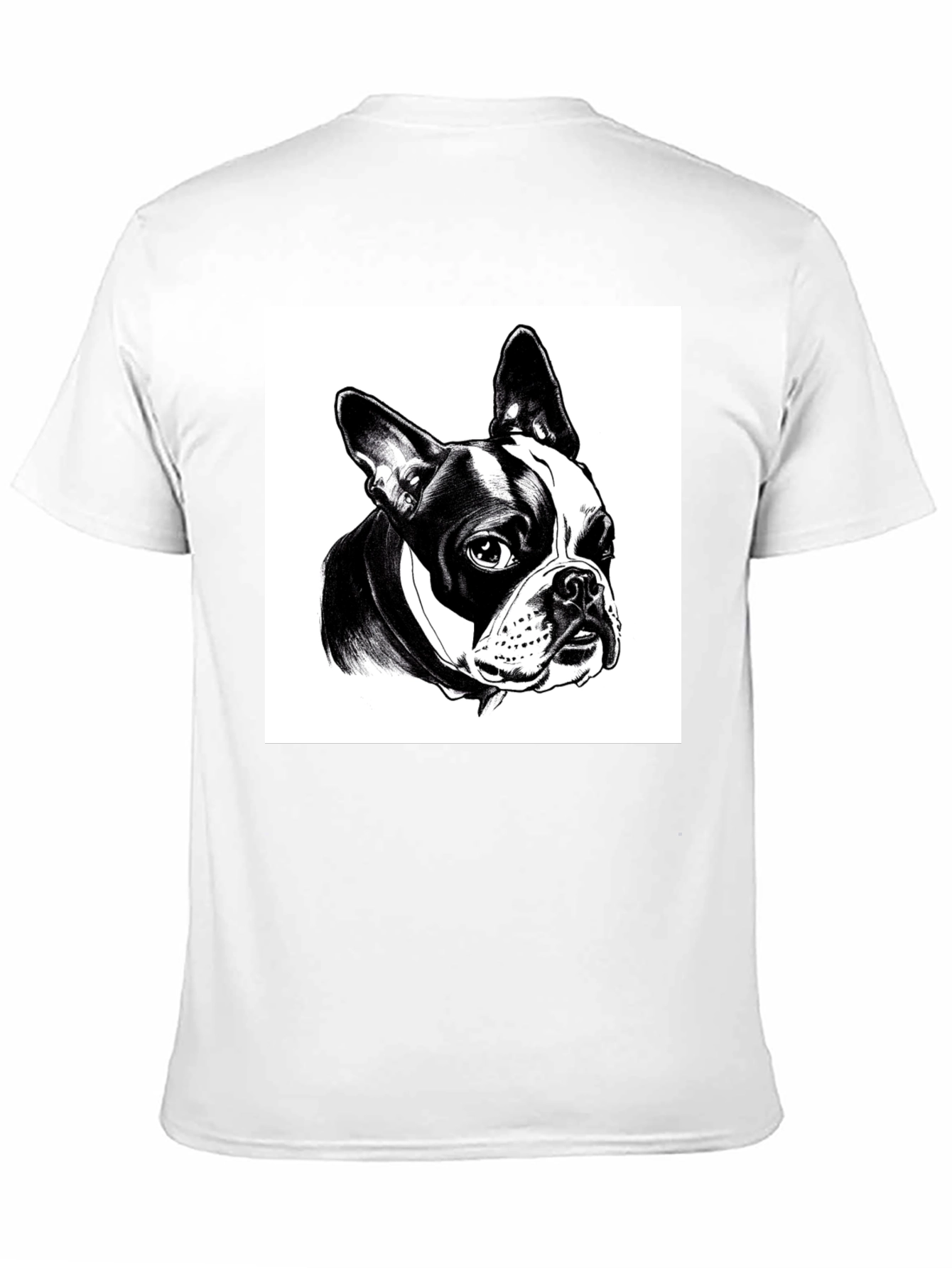 Boston Terrier Graphic Tee - Black Cotton T-Shirt