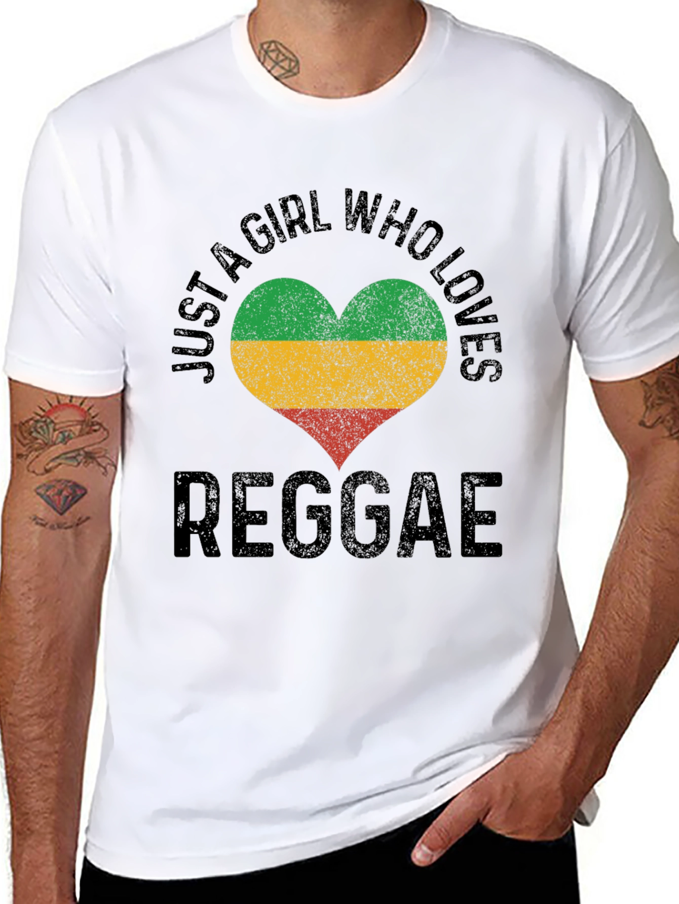 Reggae Lover Heart T-Shirt