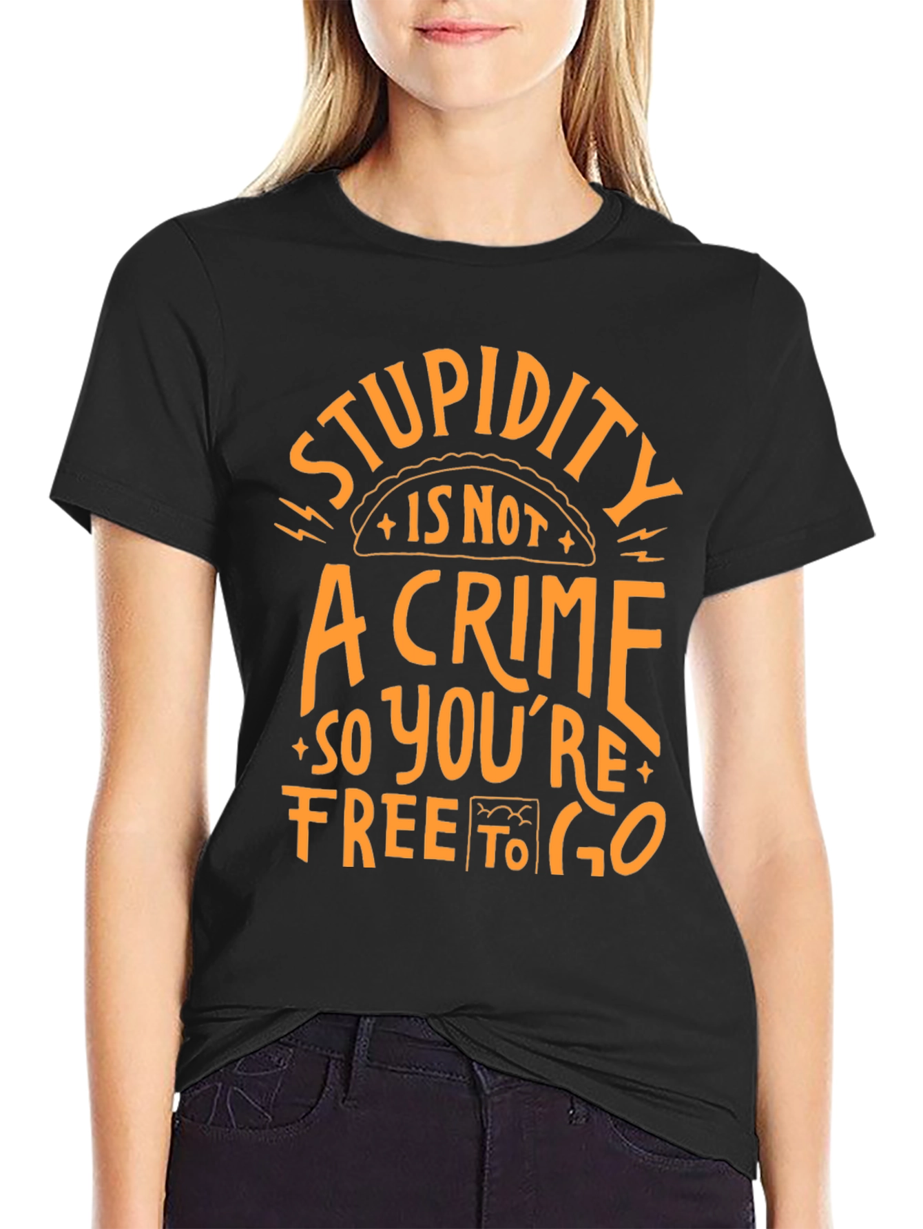 Stupidity is Not a Crime T-Shirt Funny Graphic Tee