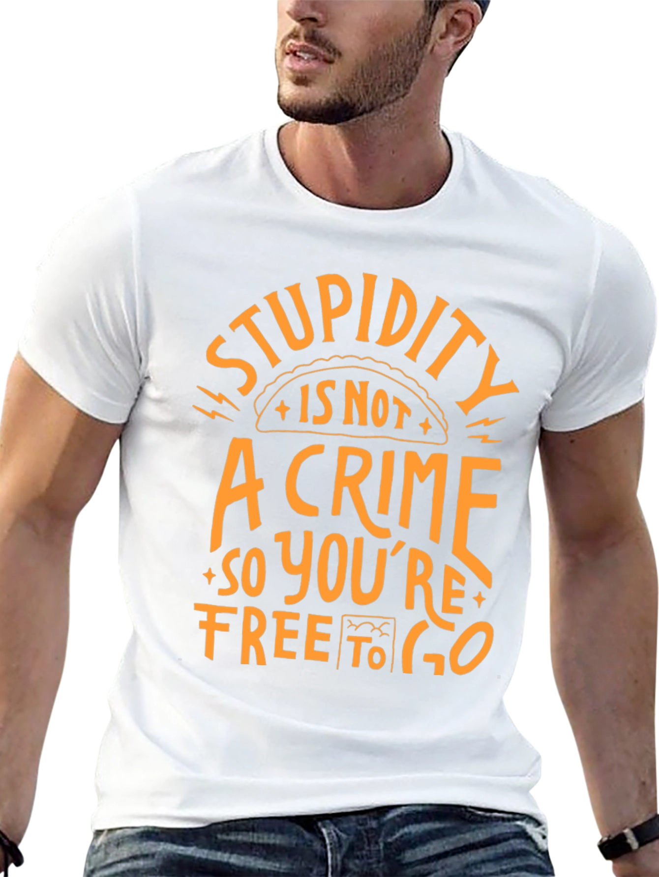 Stupidity is Not a Crime T-Shirt Funny Graphic Tee