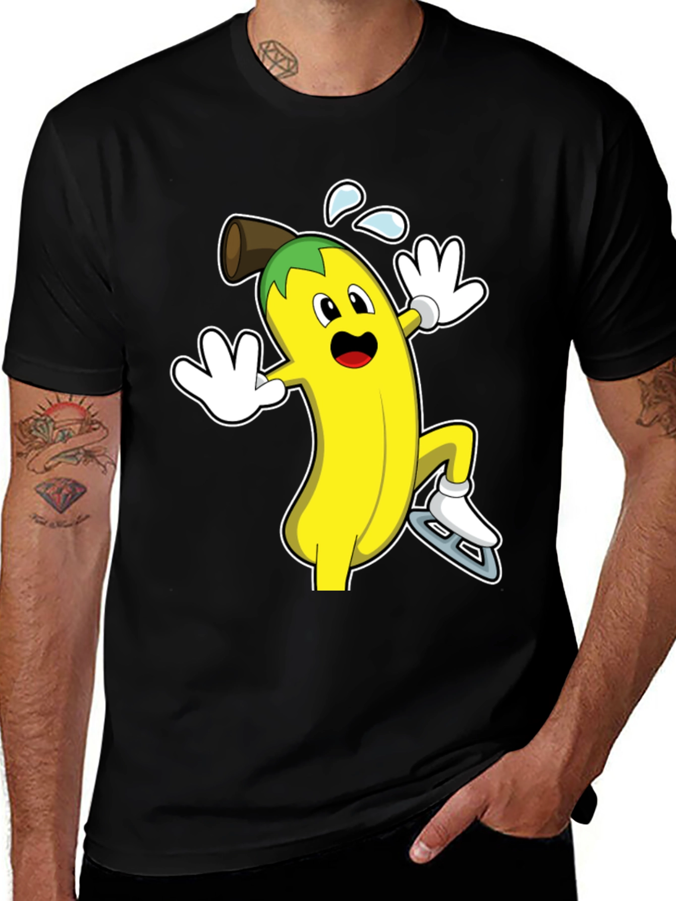 Banana Ice Skating T-Shirt - Fun & Unique Design