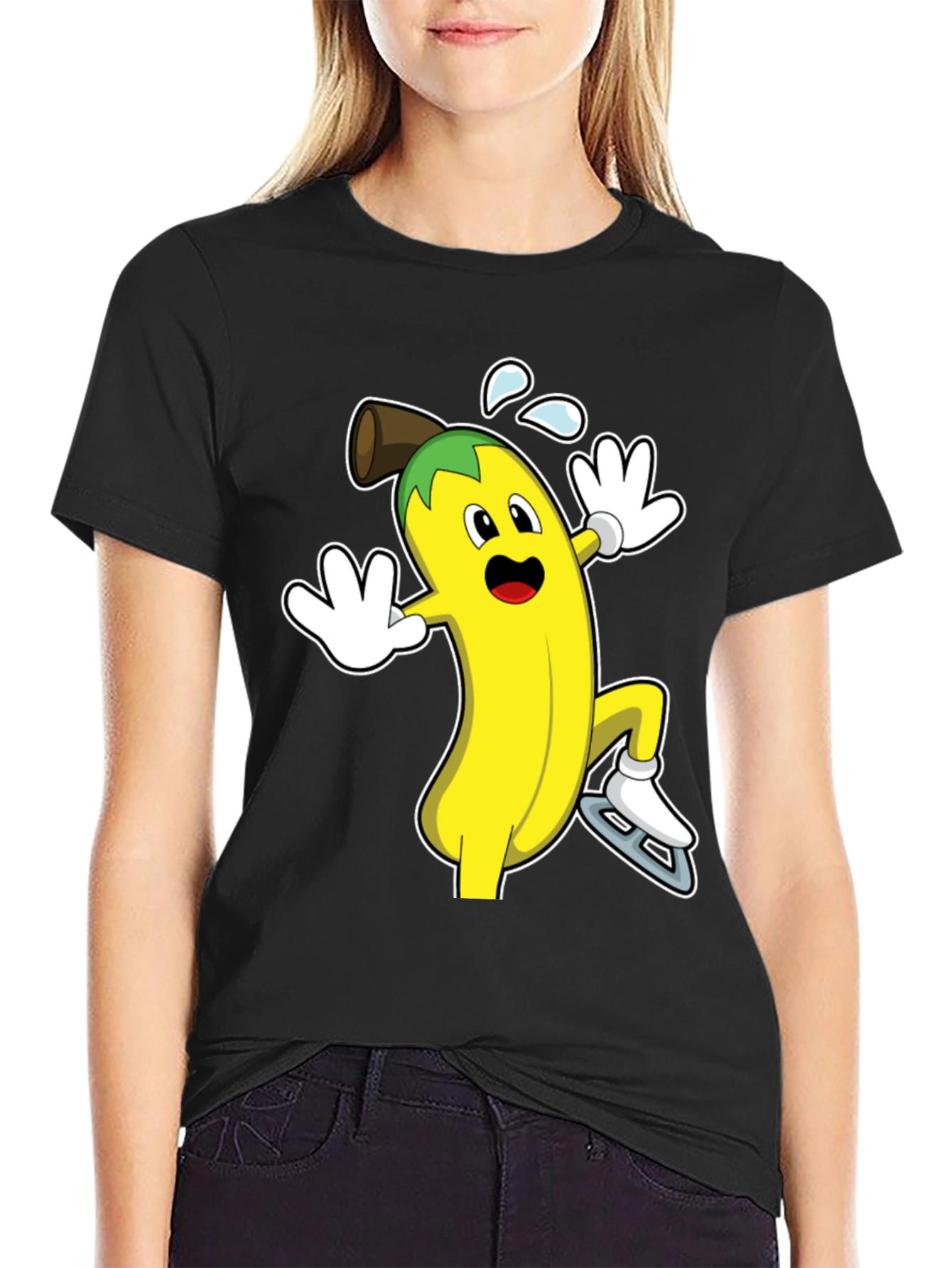 Banana Ice Skating T-Shirt - Fun & Unique Design