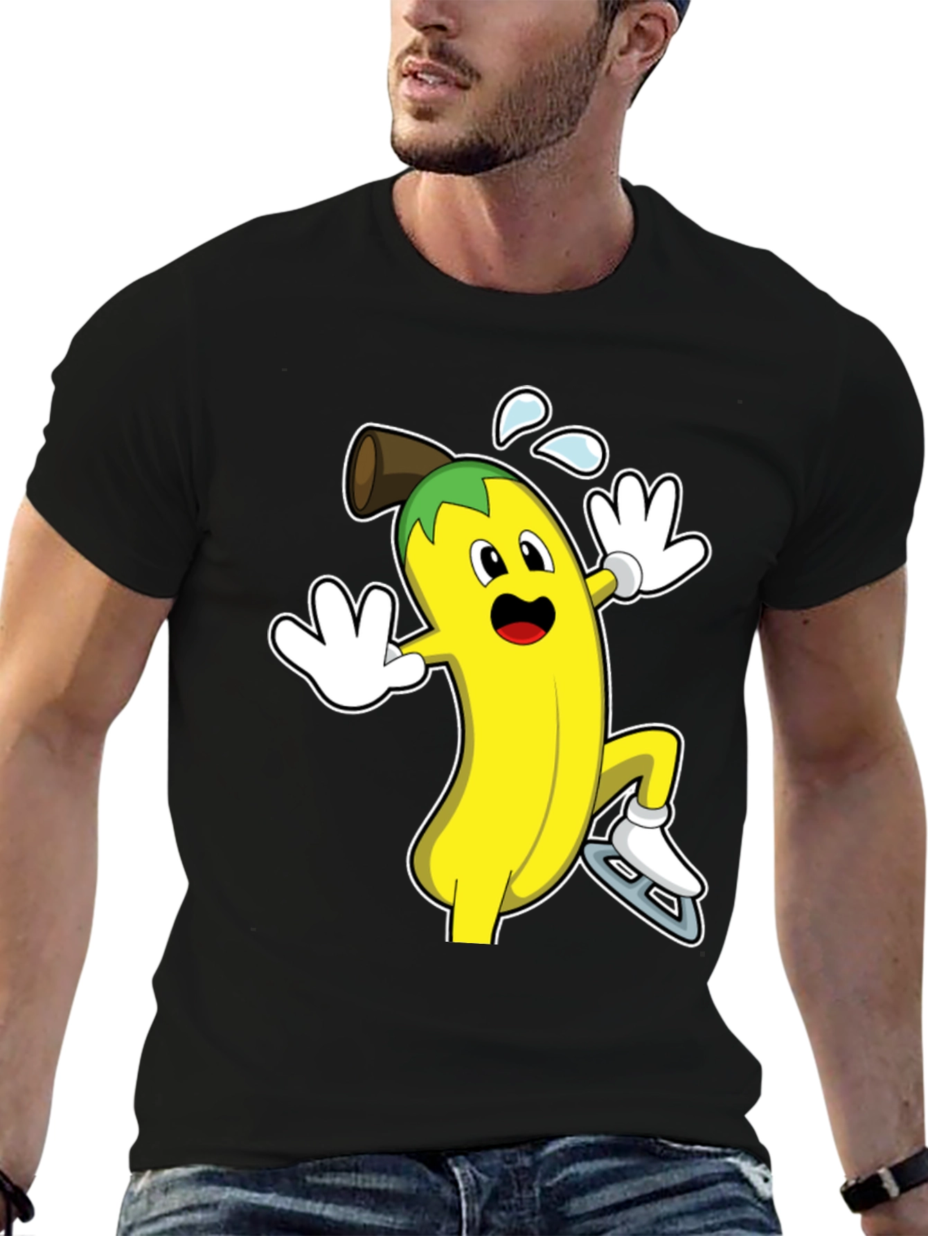 Banana Ice Skating T-Shirt - Fun & Unique Design