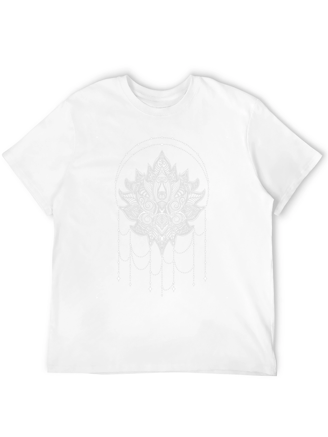 Lotus Flower Graphic Tee - Black Cotton Comfort