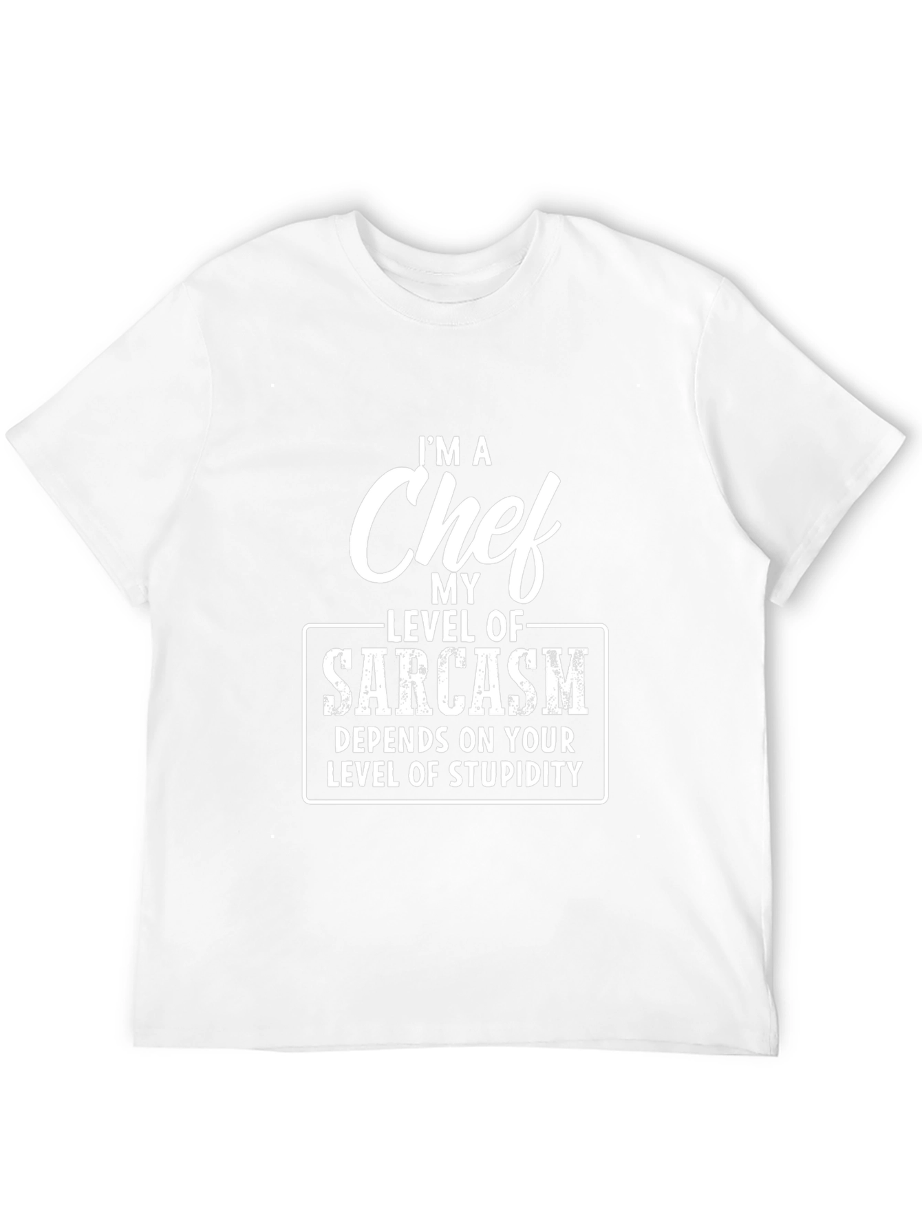 Sarcastic Chef Humor Graphic Tee - Black Cotton