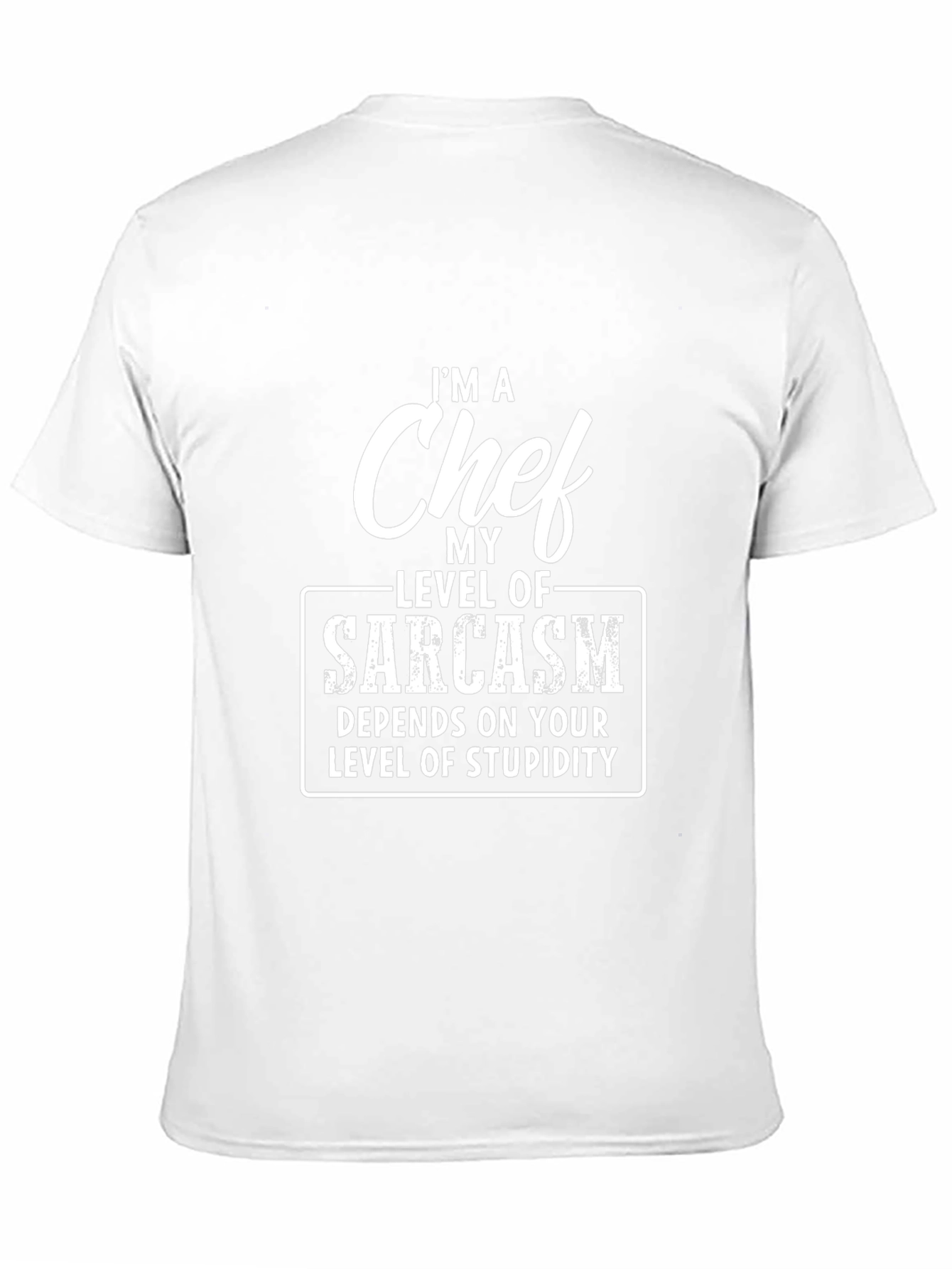 Sarcastic Chef Humor Graphic Tee - Black Cotton