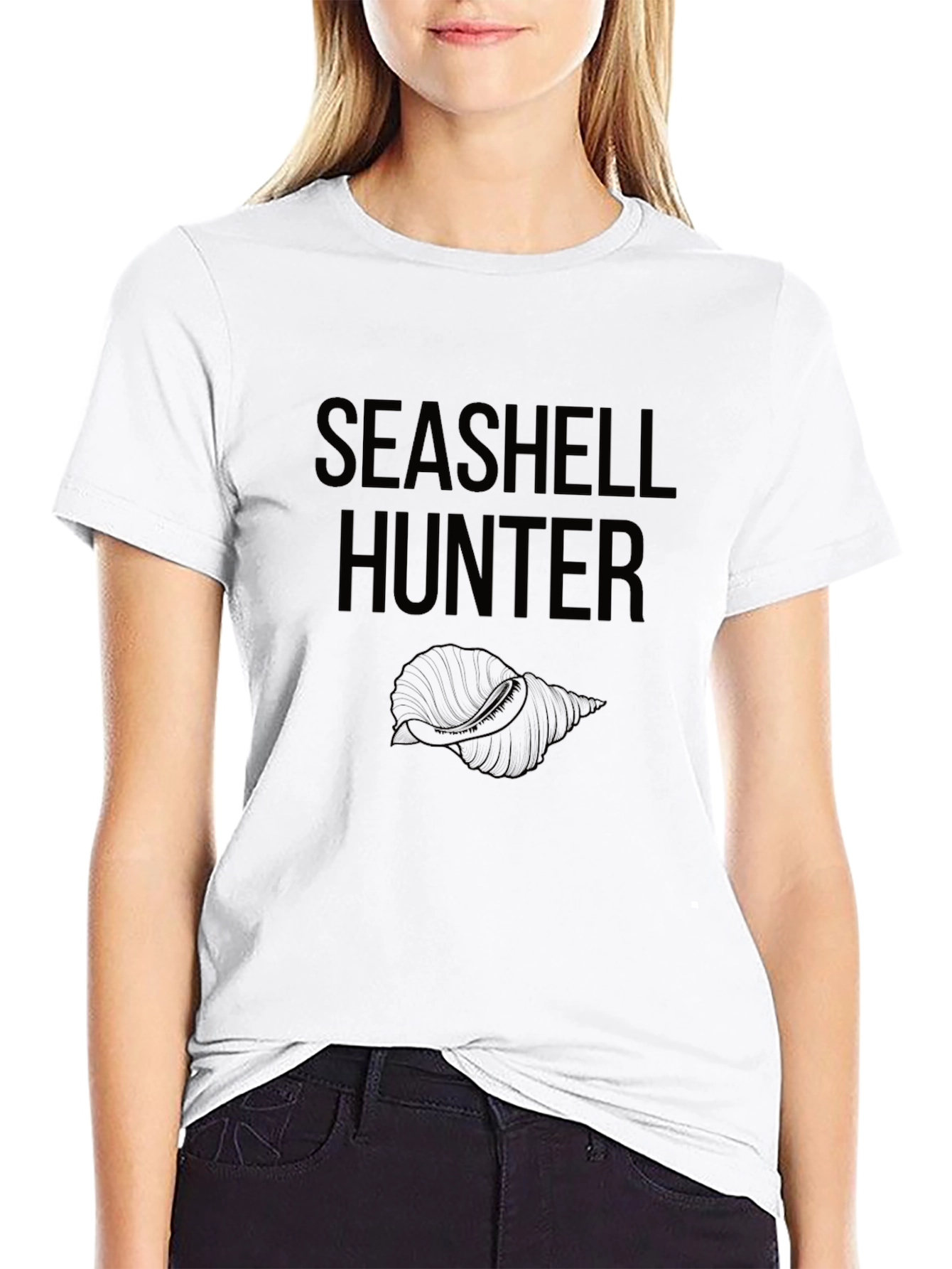 Seashell Hunter Graphic Tee - Coastal Style