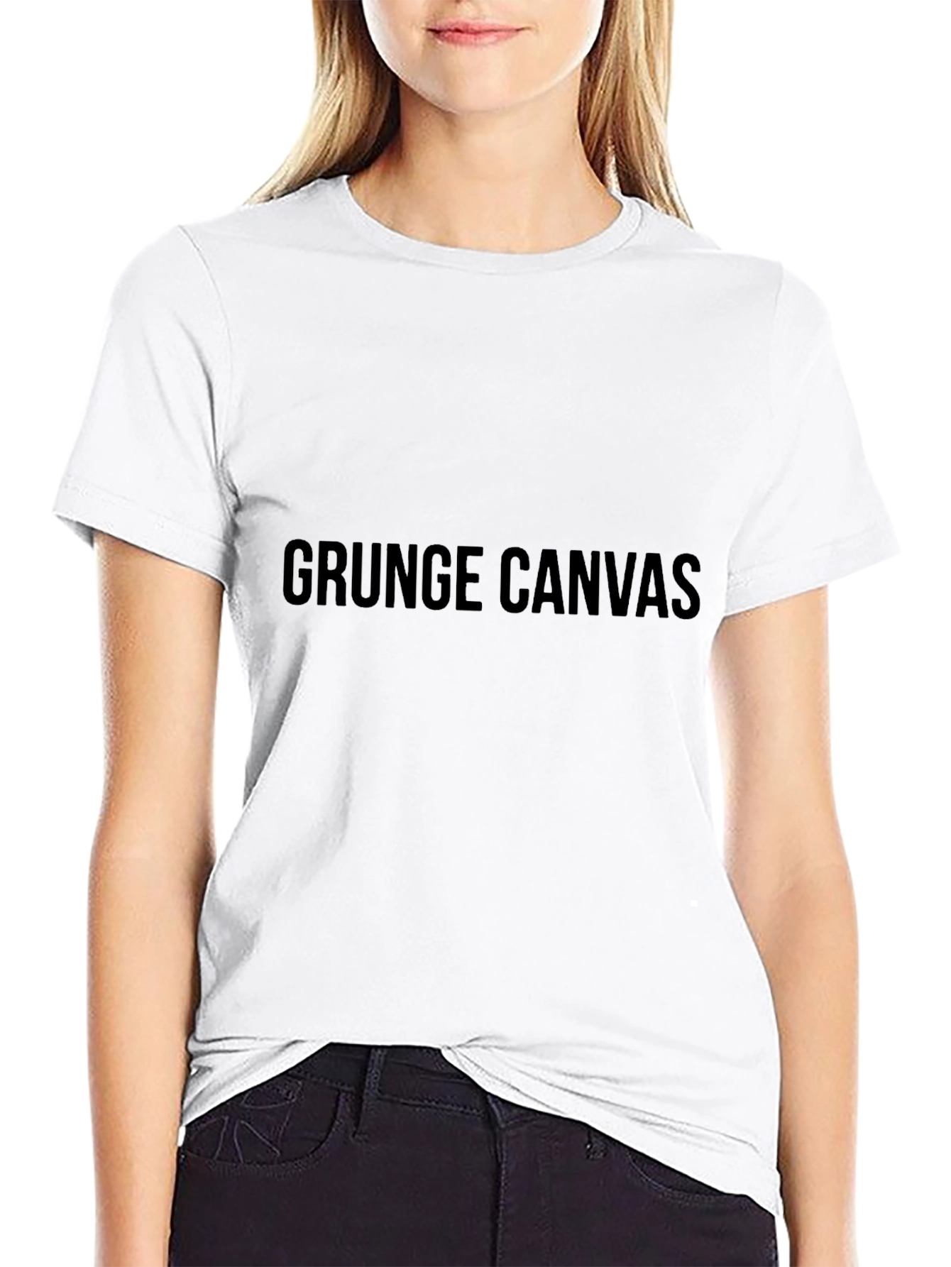 Grunge Canvas Black T-Shirt