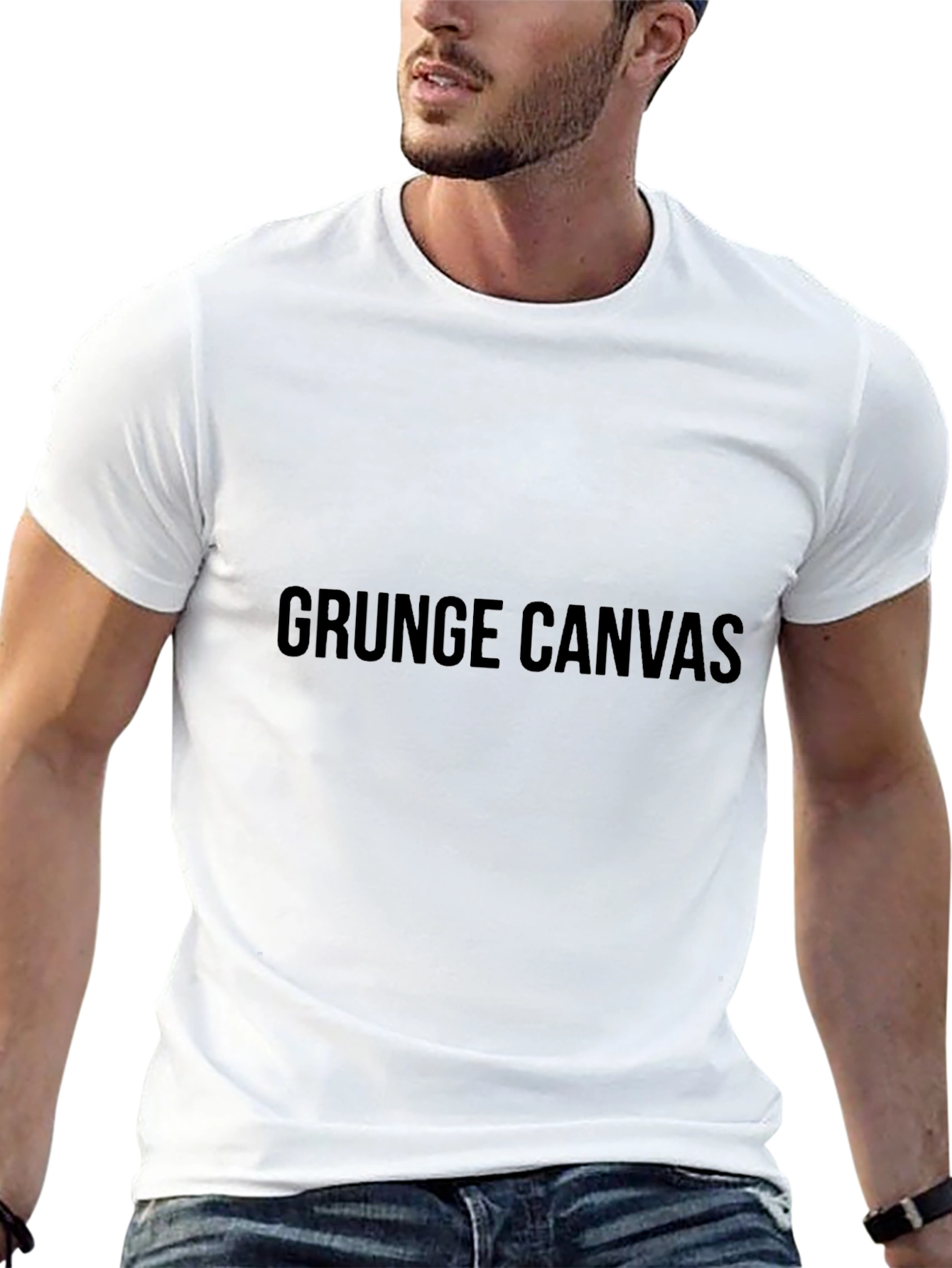 Grunge Canvas Black T-Shirt