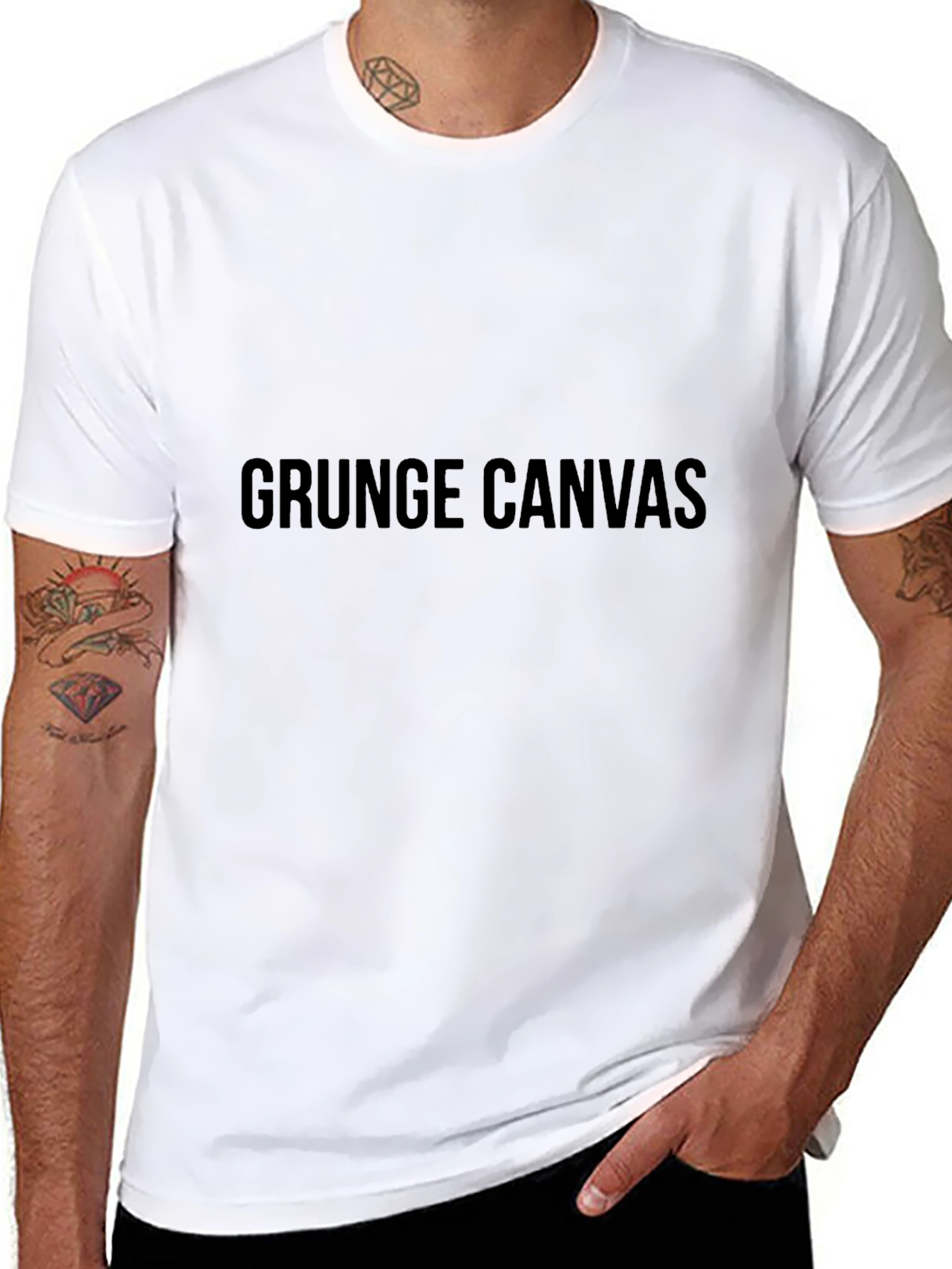 Grunge Canvas Black T-Shirt