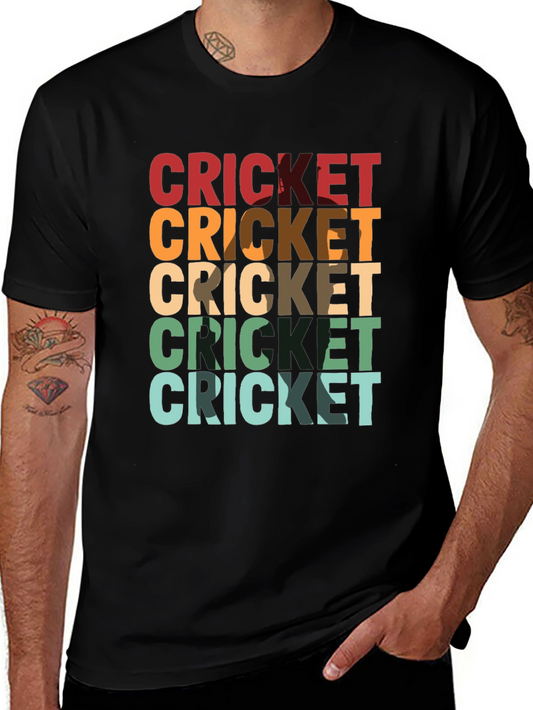 Retro Cricket T-Shirt - Colorful Vintage Design