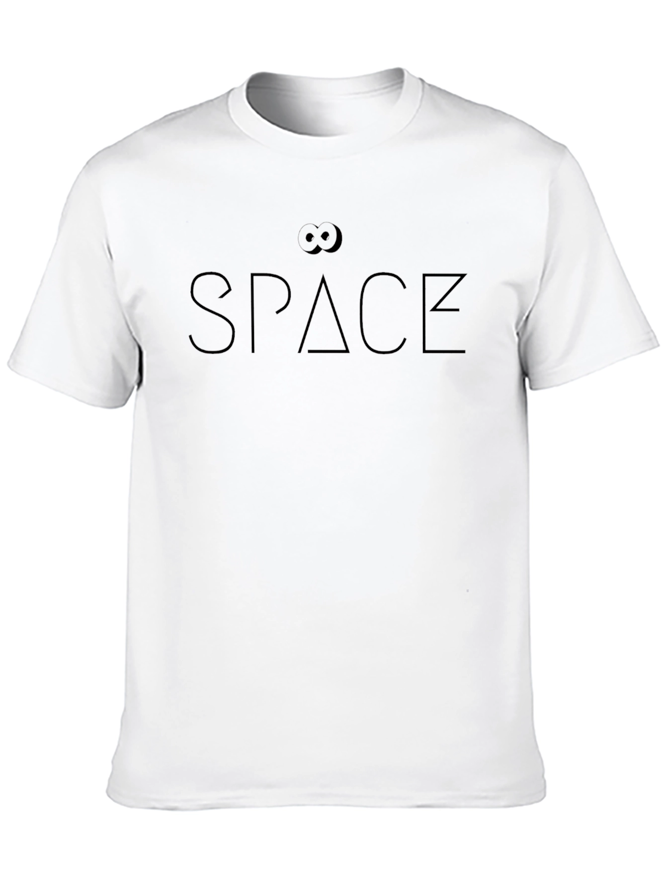 SPACE Graphic Print Black T-Shirt