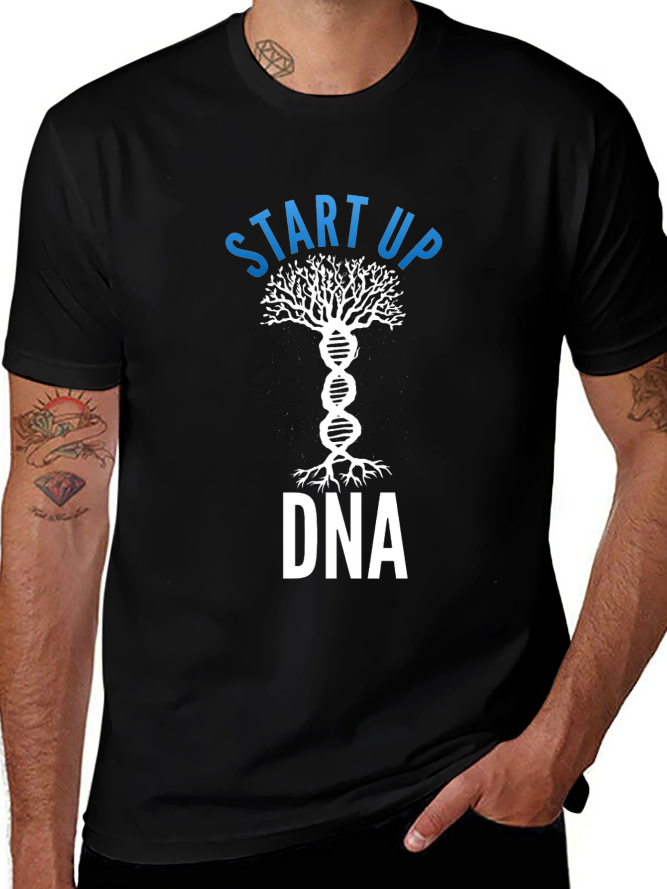 Start Up DNA Tree Graphic T-Shirt