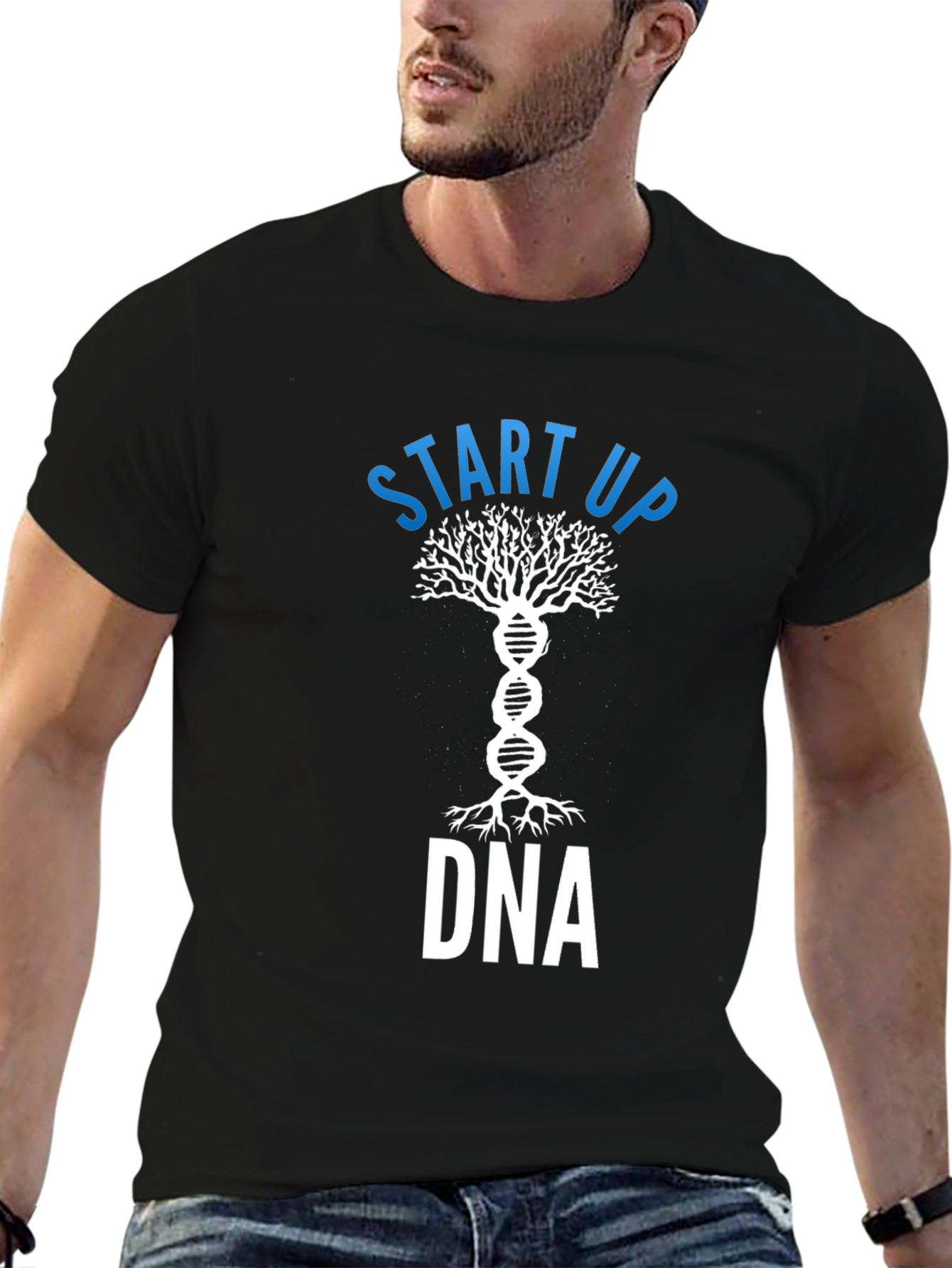 Start Up DNA Tree Graphic T-Shirt