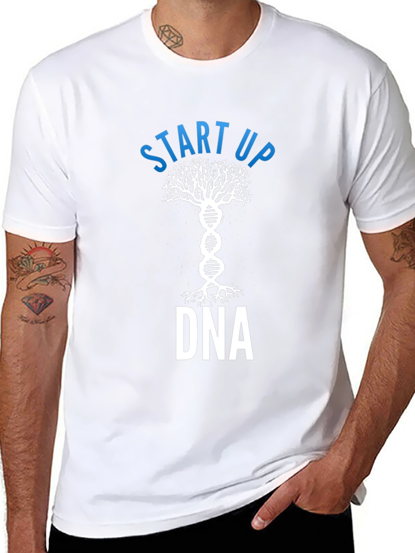 Start Up DNA Tree Graphic T-Shirt