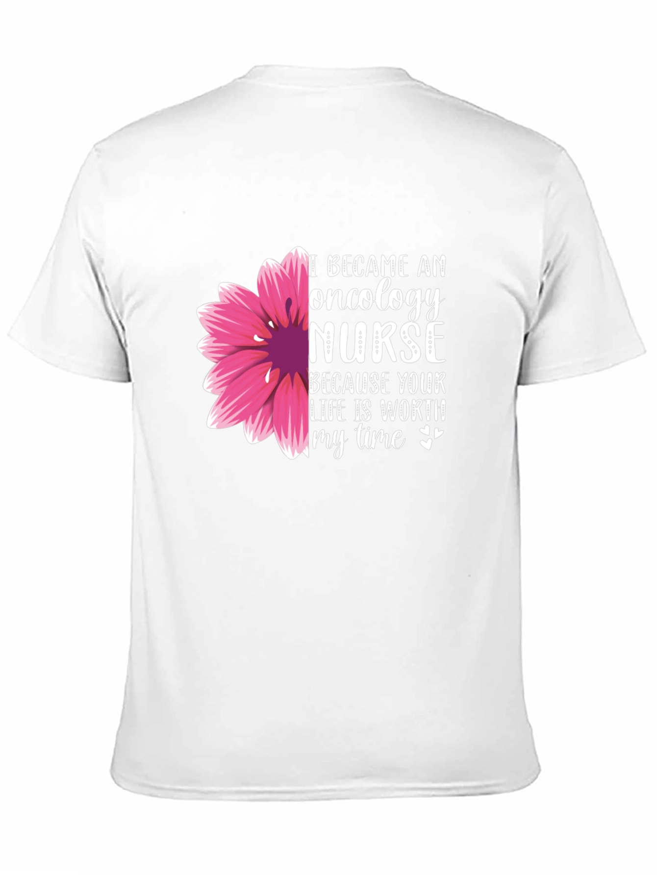 Oncology Nurse T-Shirt - Floral Design