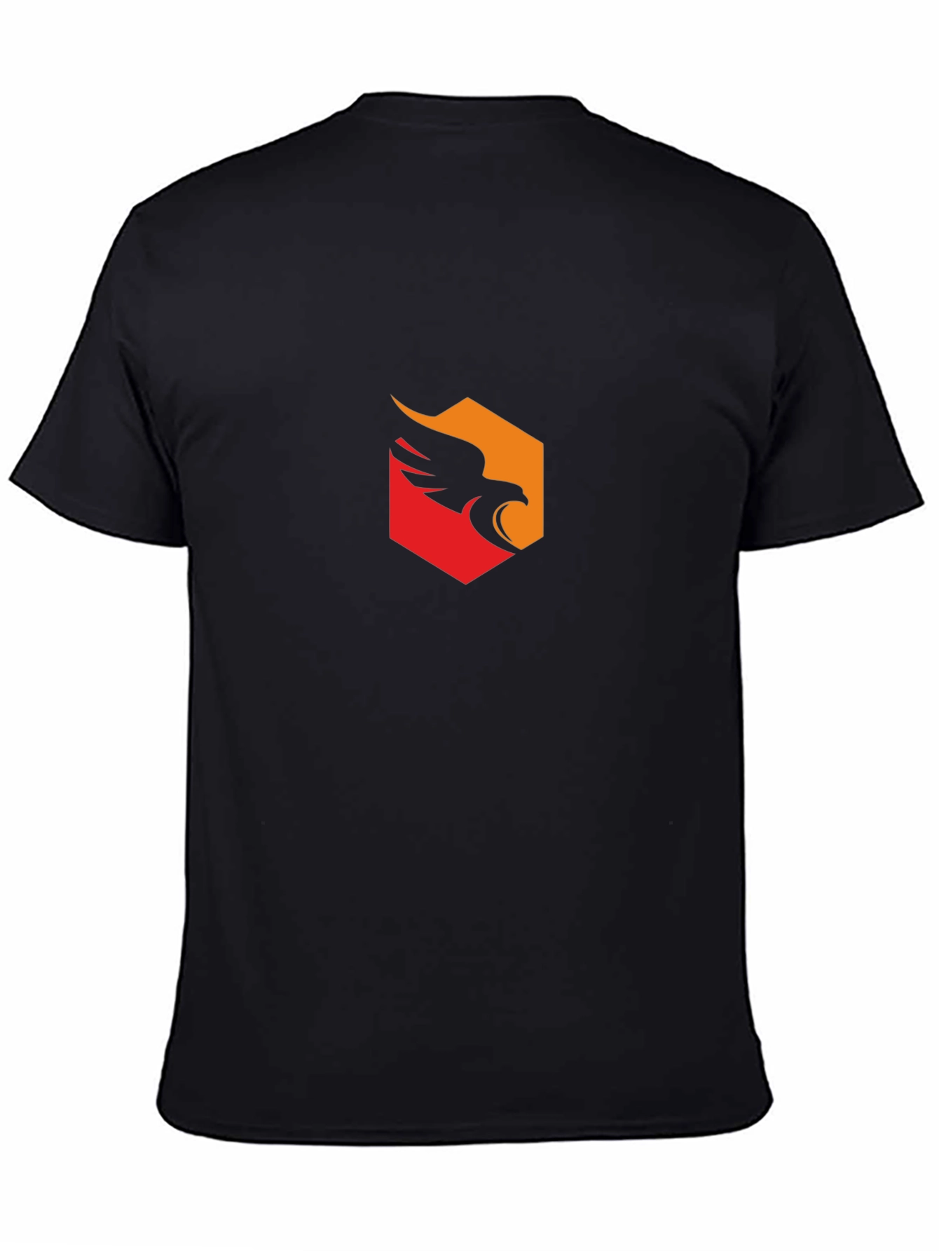 Mens Black T-Shirt with Eagle Emblem